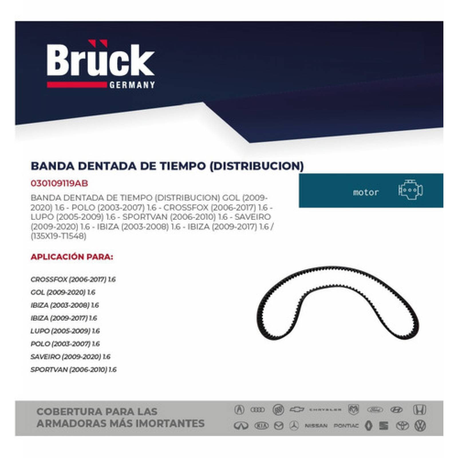 Banda Distribucion Tiempo Vw Gol 2011