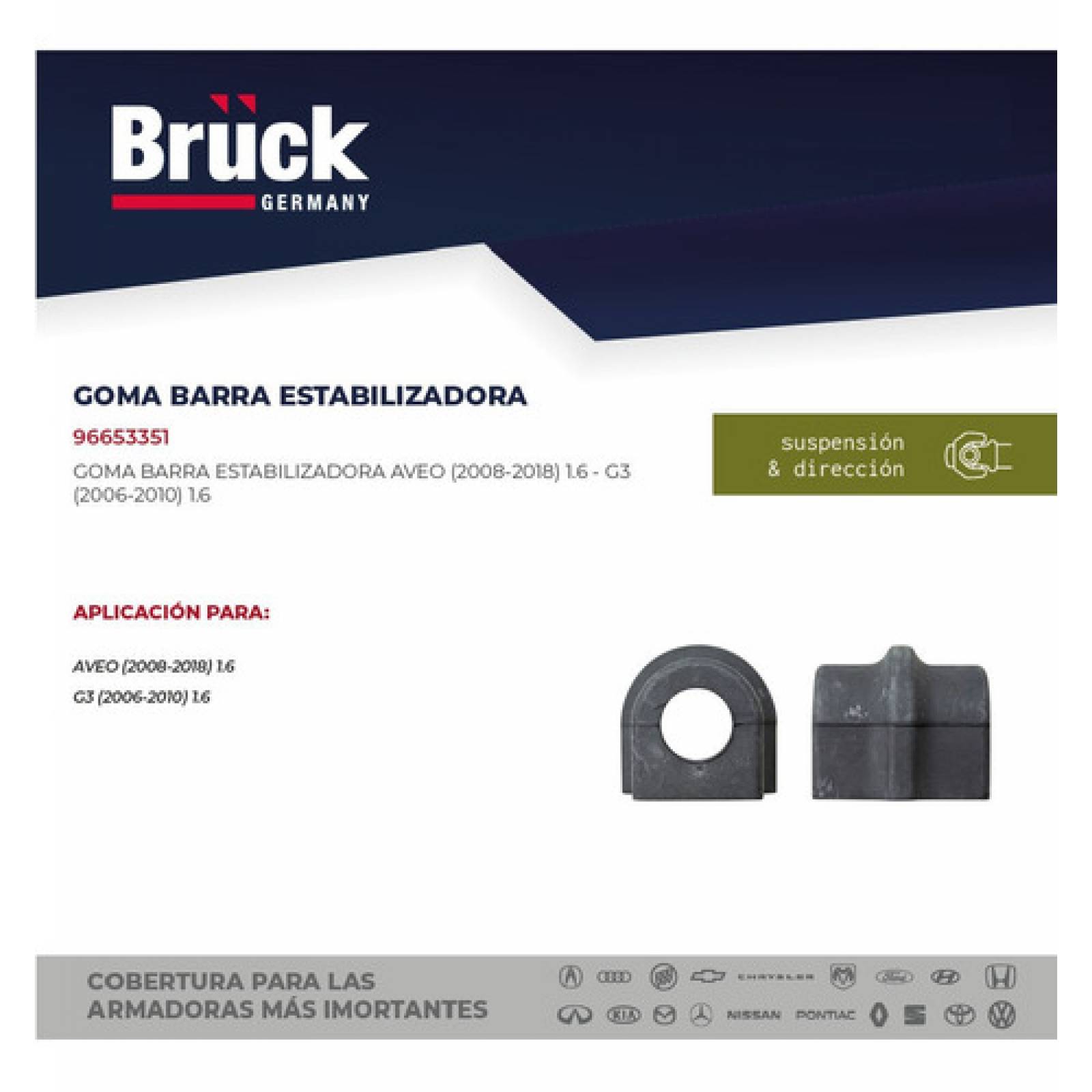 Goma Barra Estabilizadora Aveo 2010 1.6 16v 96653351