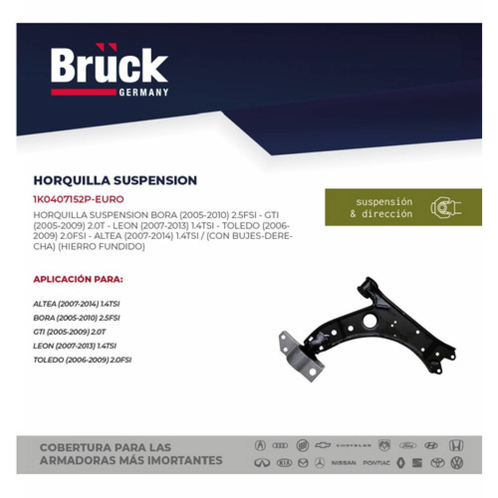 Horquilla Suspension Bora 05 - 10 Golf Gti A5 C/ Bujes Der