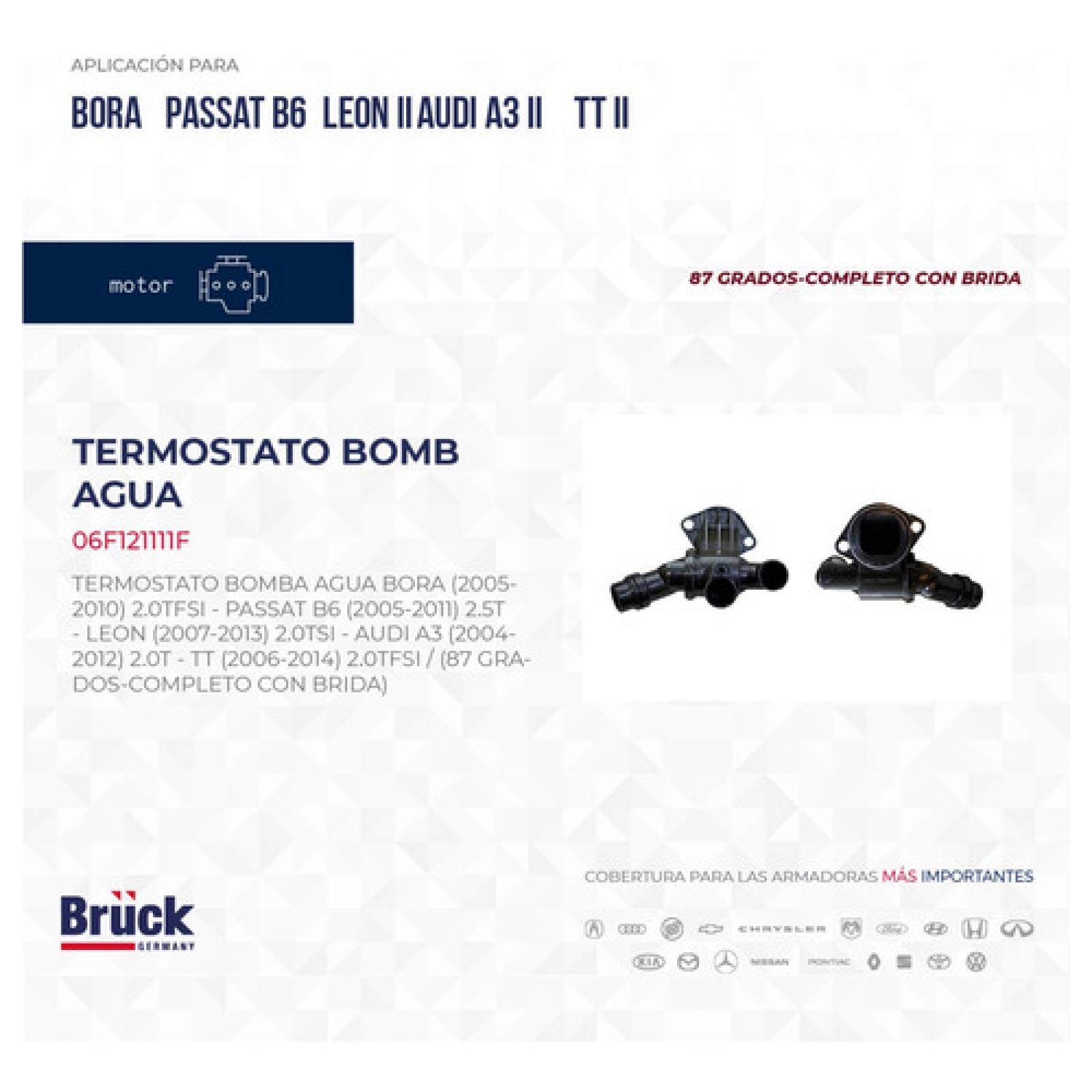 Termostato Bomba Agua Audi S3 2008 06f121111f