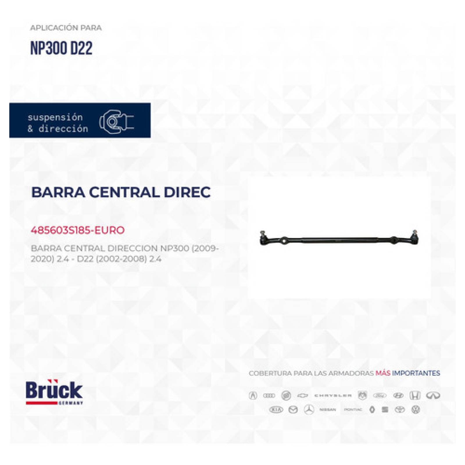 Barra Central Direccion Nissan D22 08 - 12 Frontier 98 - 04