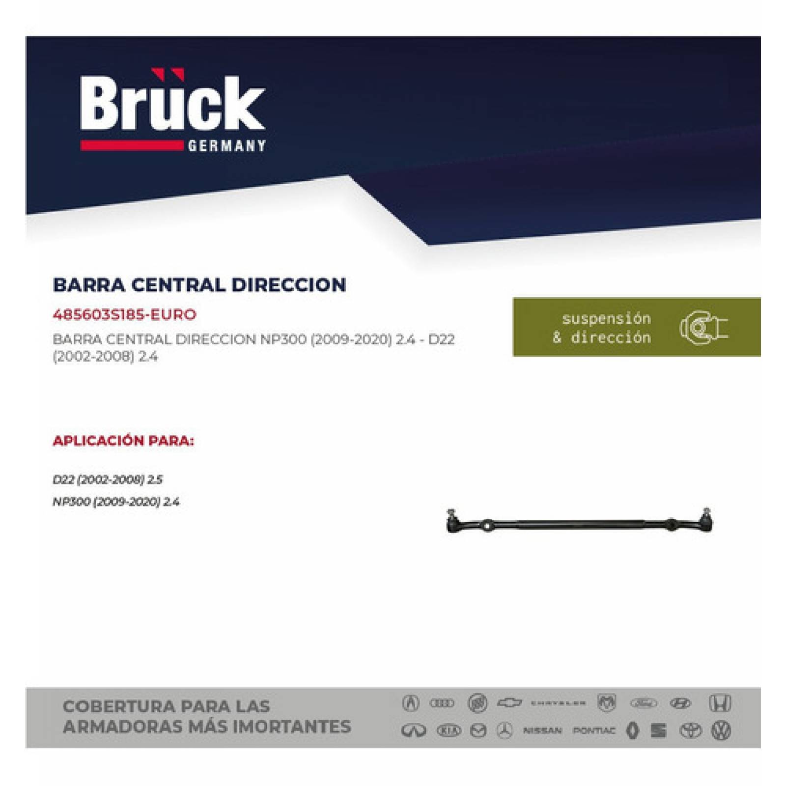 Barra Central Direccion Nissan D22 08 - 12 Frontier 98 - 04