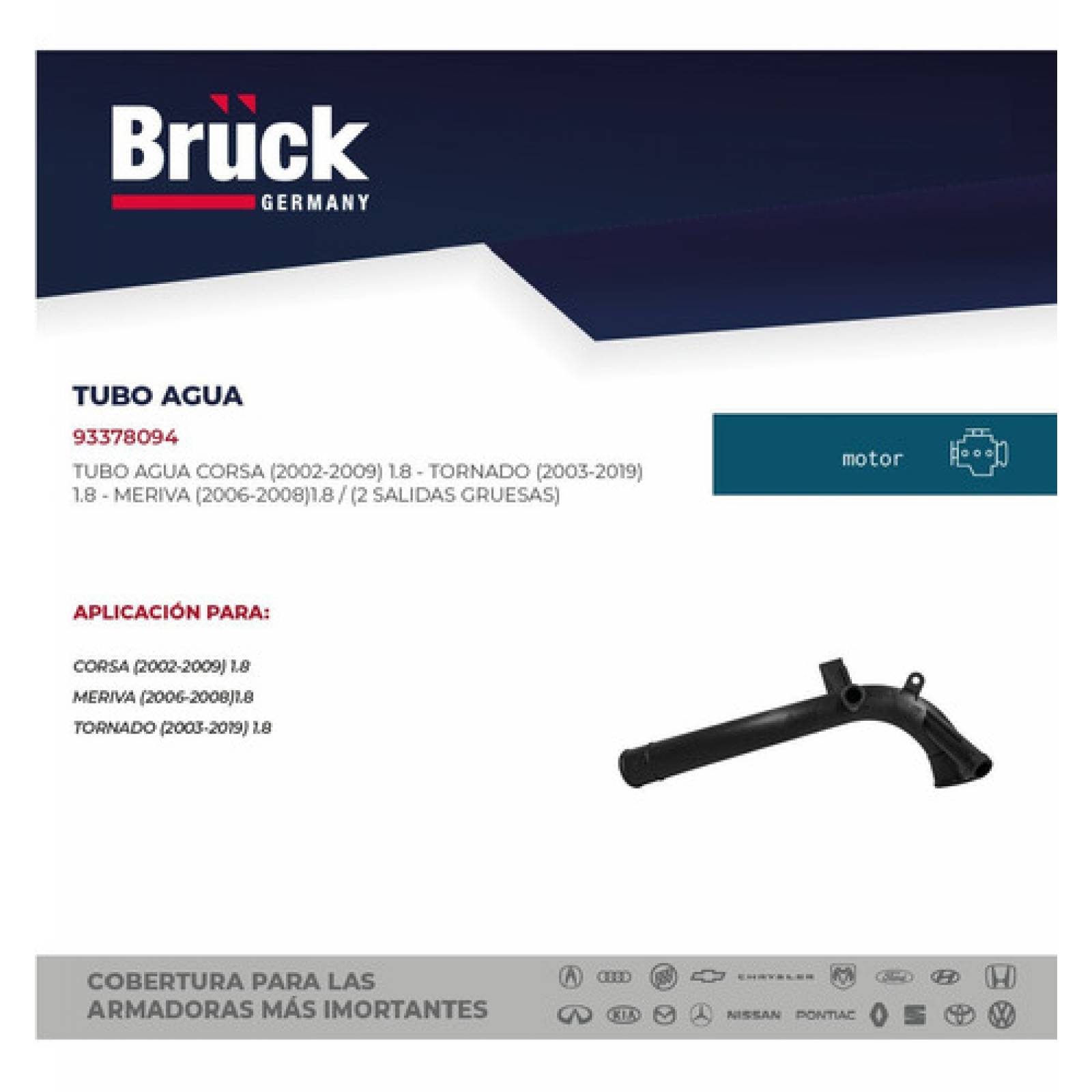 Tubo Agua Para Calefaccion Corsa Tornado 06 07 08 09 10