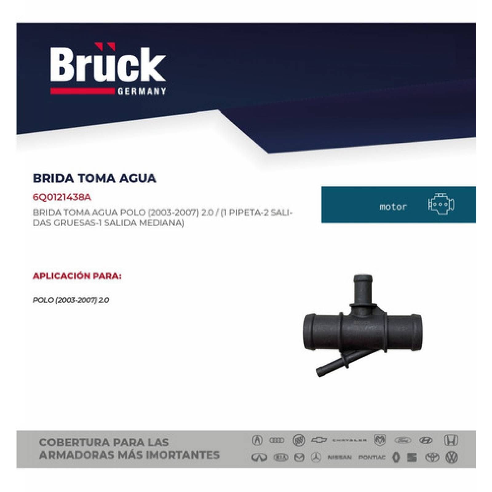 Toma De Agua Brida Ibiza 2005 6q0121438a