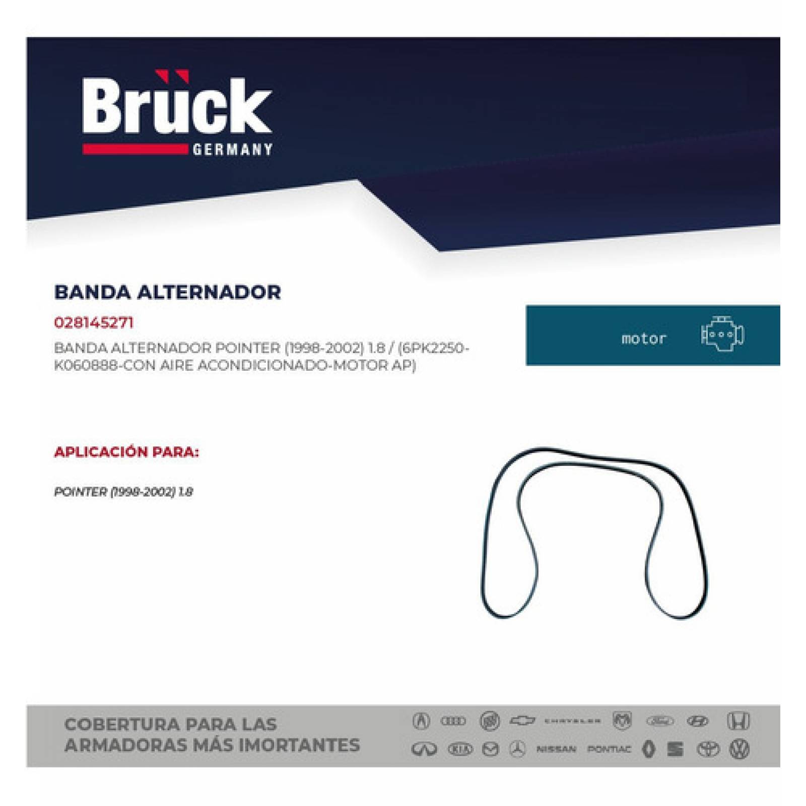 Banda Accesorios Alternador Pointer 2001 1.8 8v 28145271