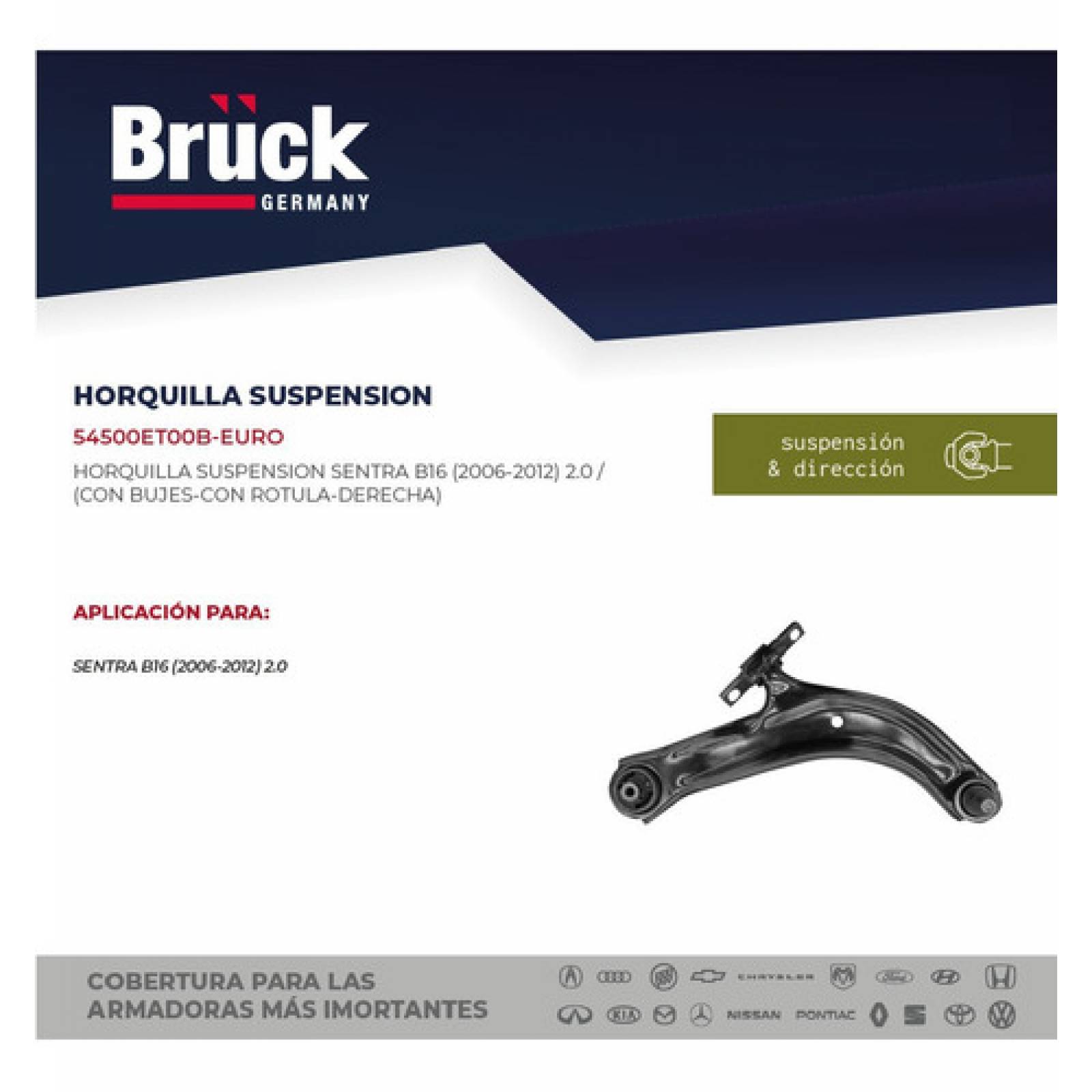 Horquilla Nissan Sentra 2006-2010 Derecha C/buje Euroespaña