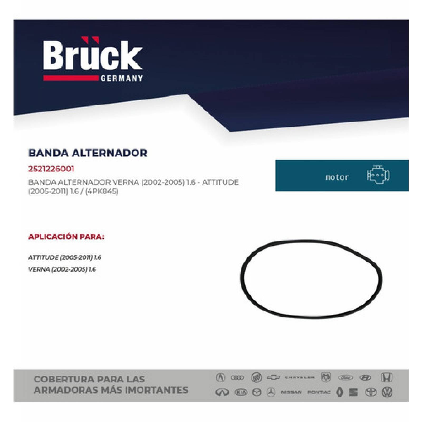 Banda Accesorios Alternador Hyundai Accent 2005