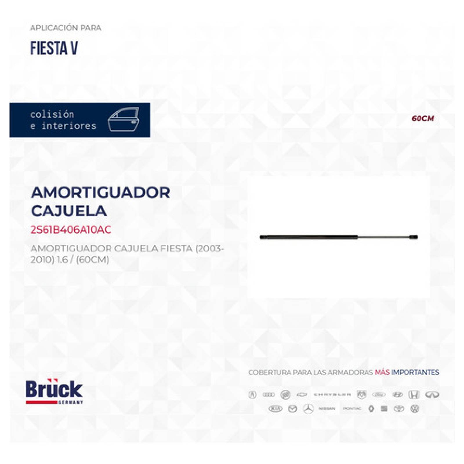 Amortiguador Cajuela Ford Fiesta 2003 - 2010