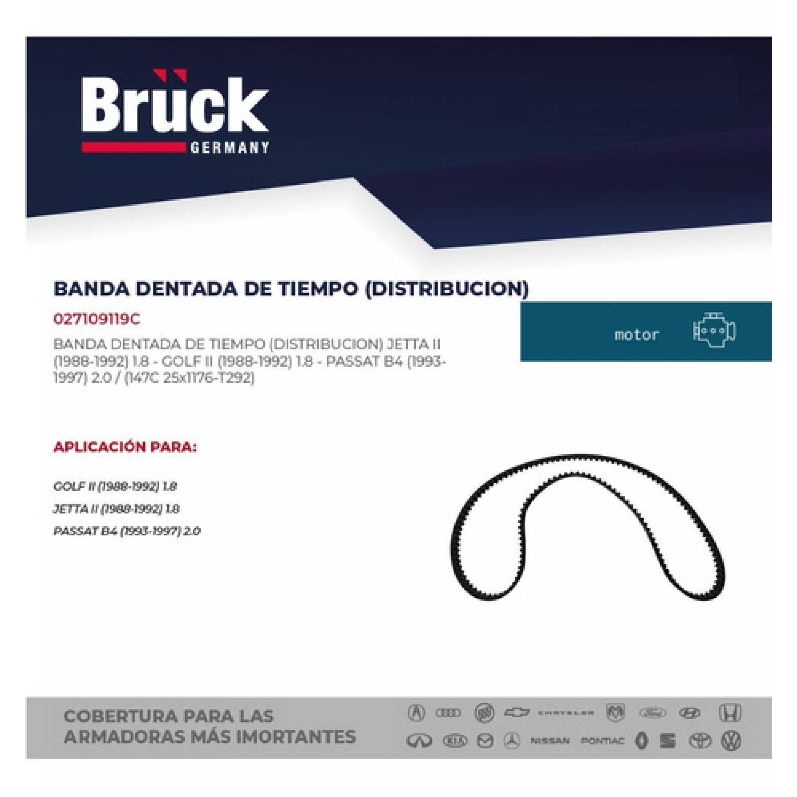 Banda Distribucion Tiempo Golf Jetta A2 87 - 90 91 92 Fbu