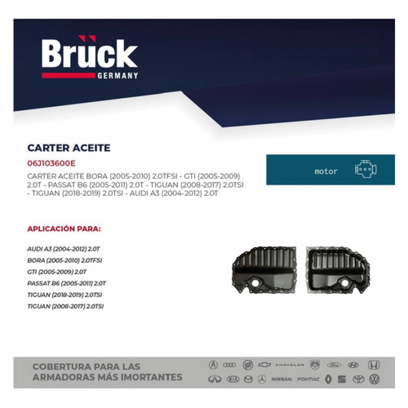 Carter Aceite Audi A3 2010 2.0 16v 06j103600e