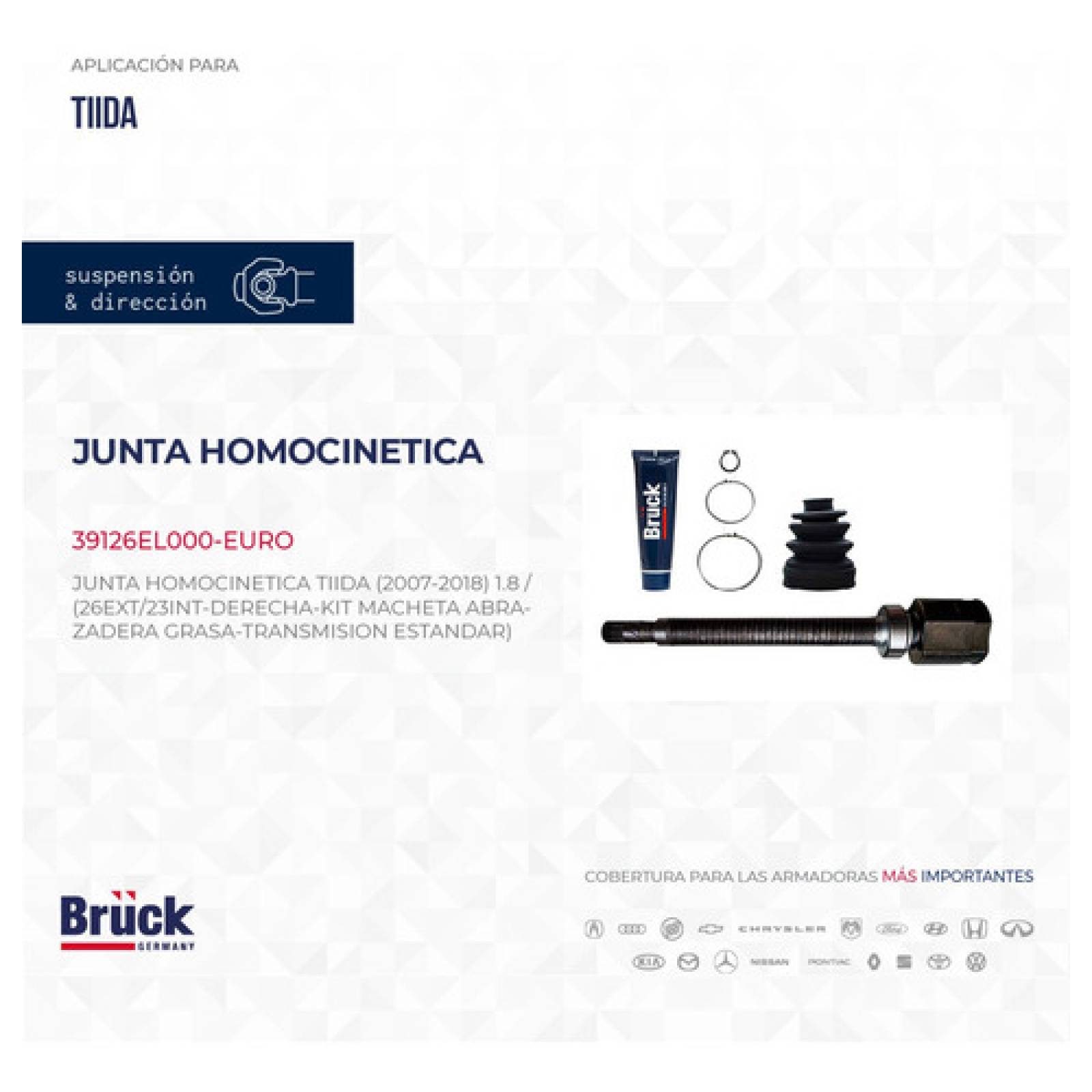 Espiga Junta Homocinetica Tiida 2011 Der 39126el000