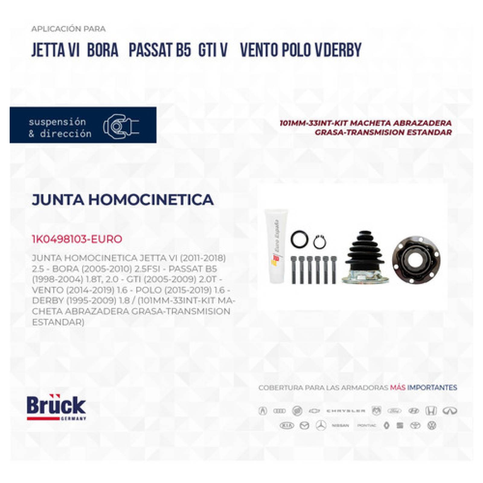 Espiga Junta Homocinetica Bora 2008 1k0498103