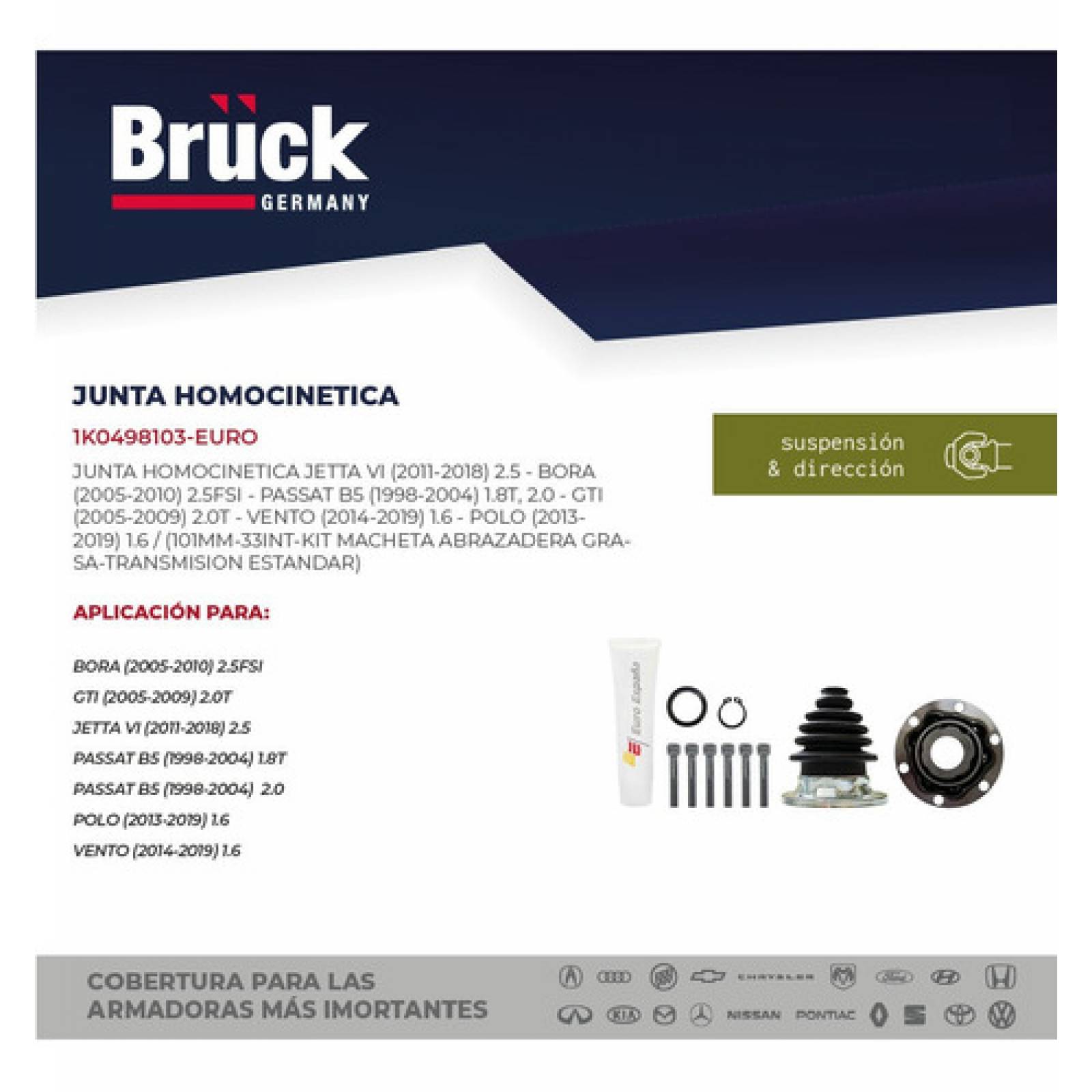 Espiga Junta Homocinetica Bora 2008 1k0498103