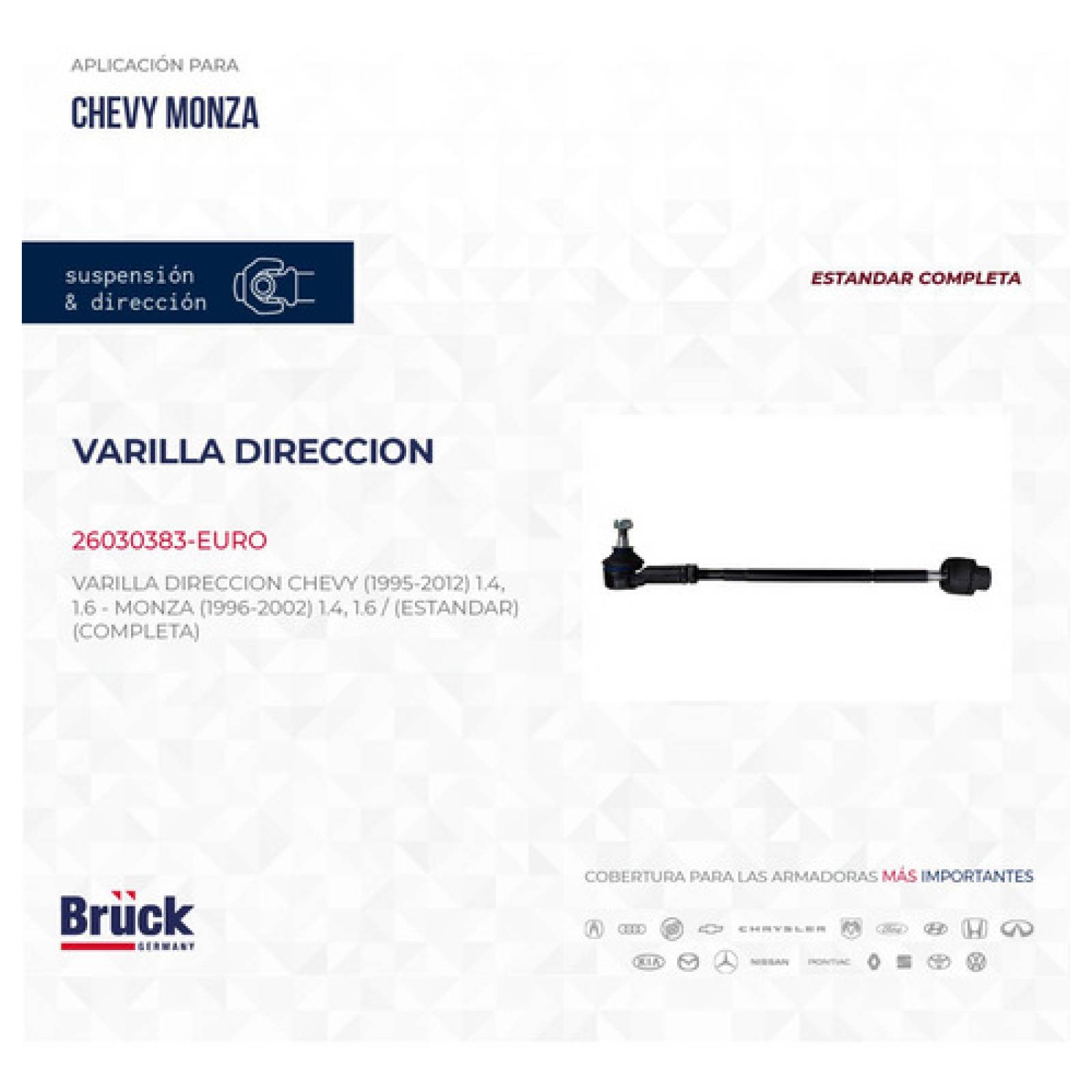Varilla Direccion Completa Chevy 95 - 12 Monza 96 - 02 Std