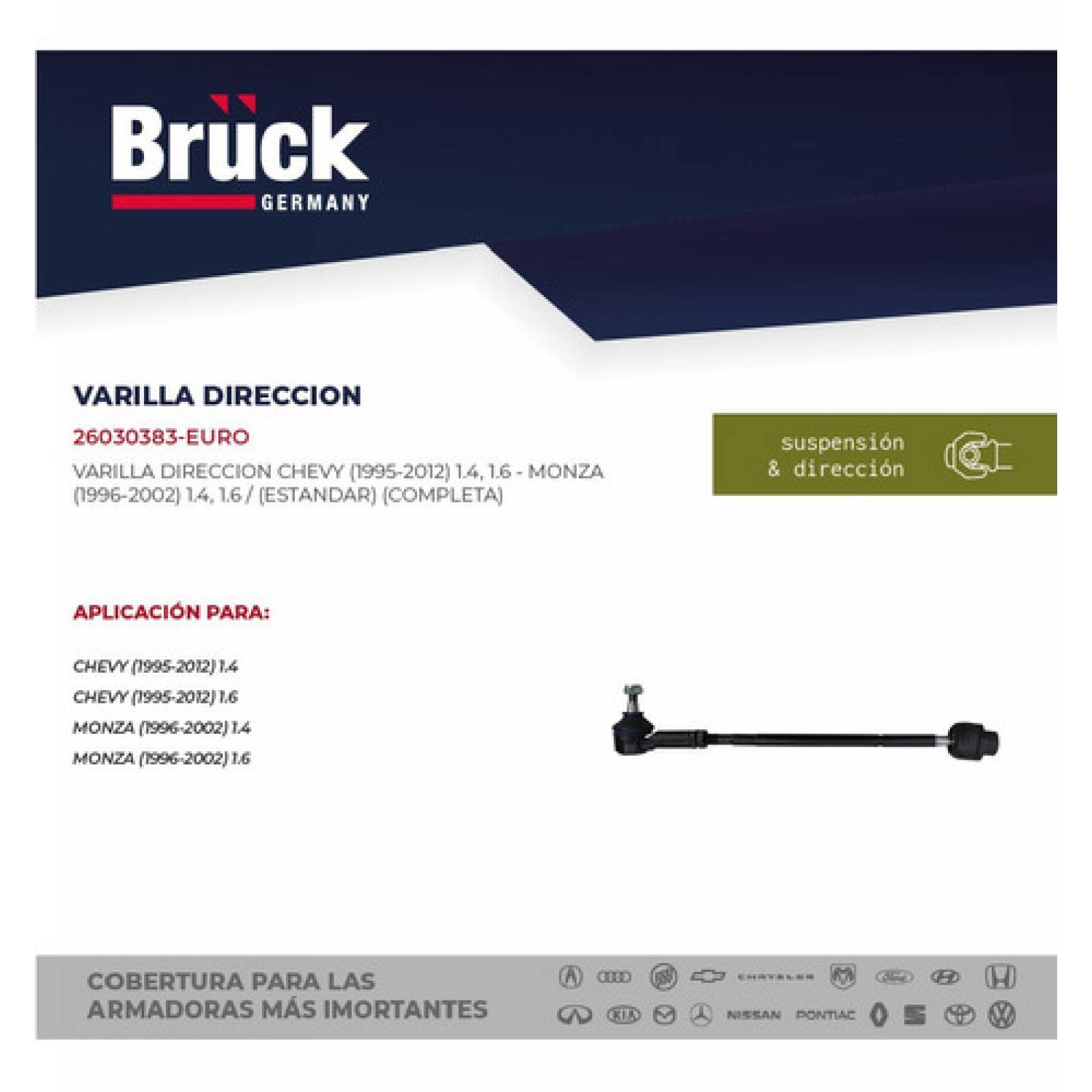 Varilla Direccion Completa Chevy 95 - 12 Monza 96 - 02 Std