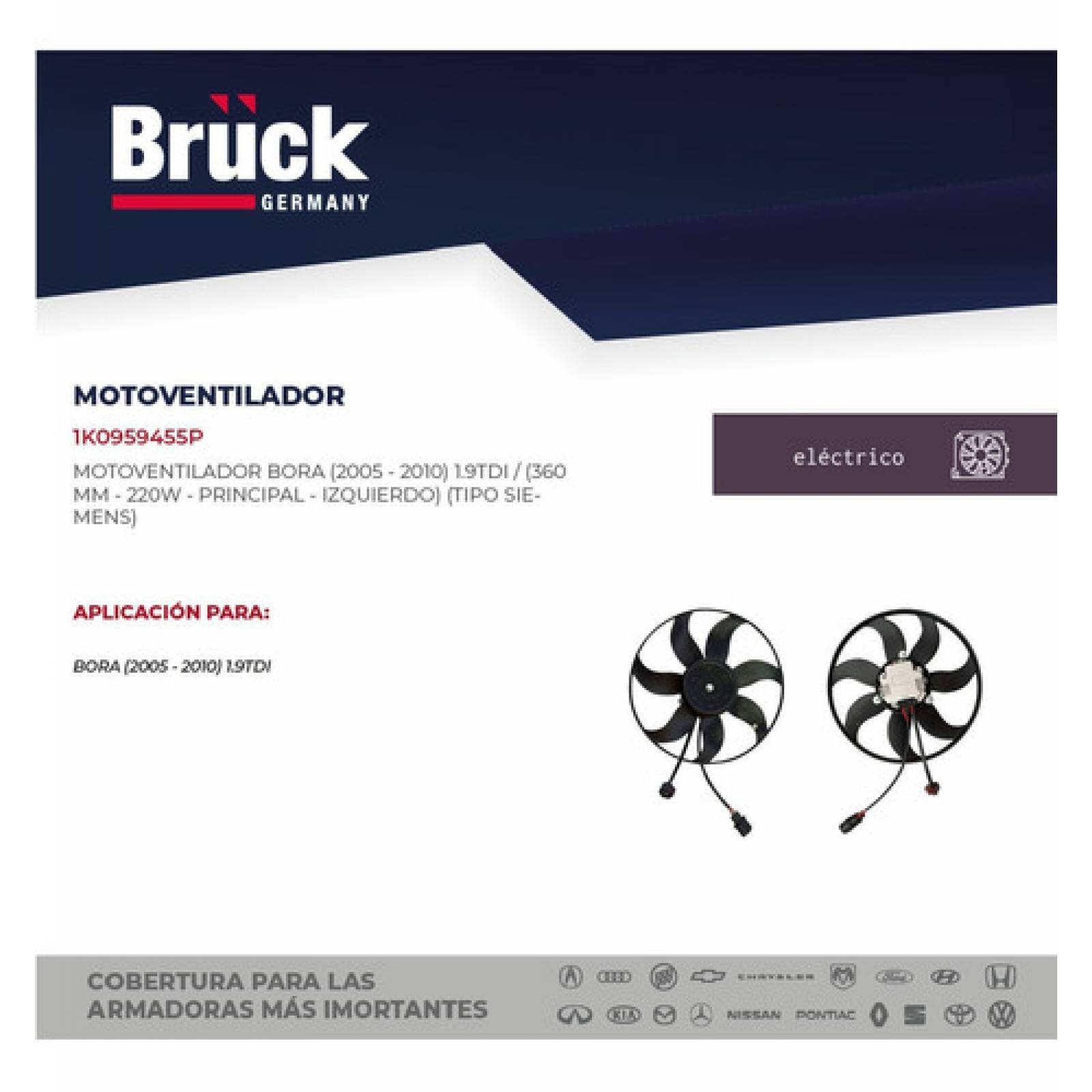 Motoventilador Bora 2007 1k0959455p