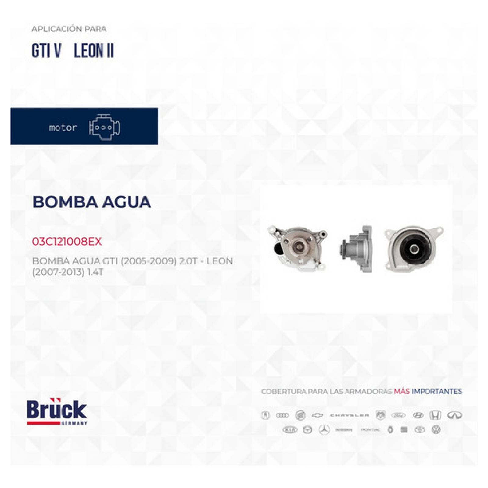 Bomba Agua Vw Golf Gti 2010-2012 Seat Leon 2009-2013