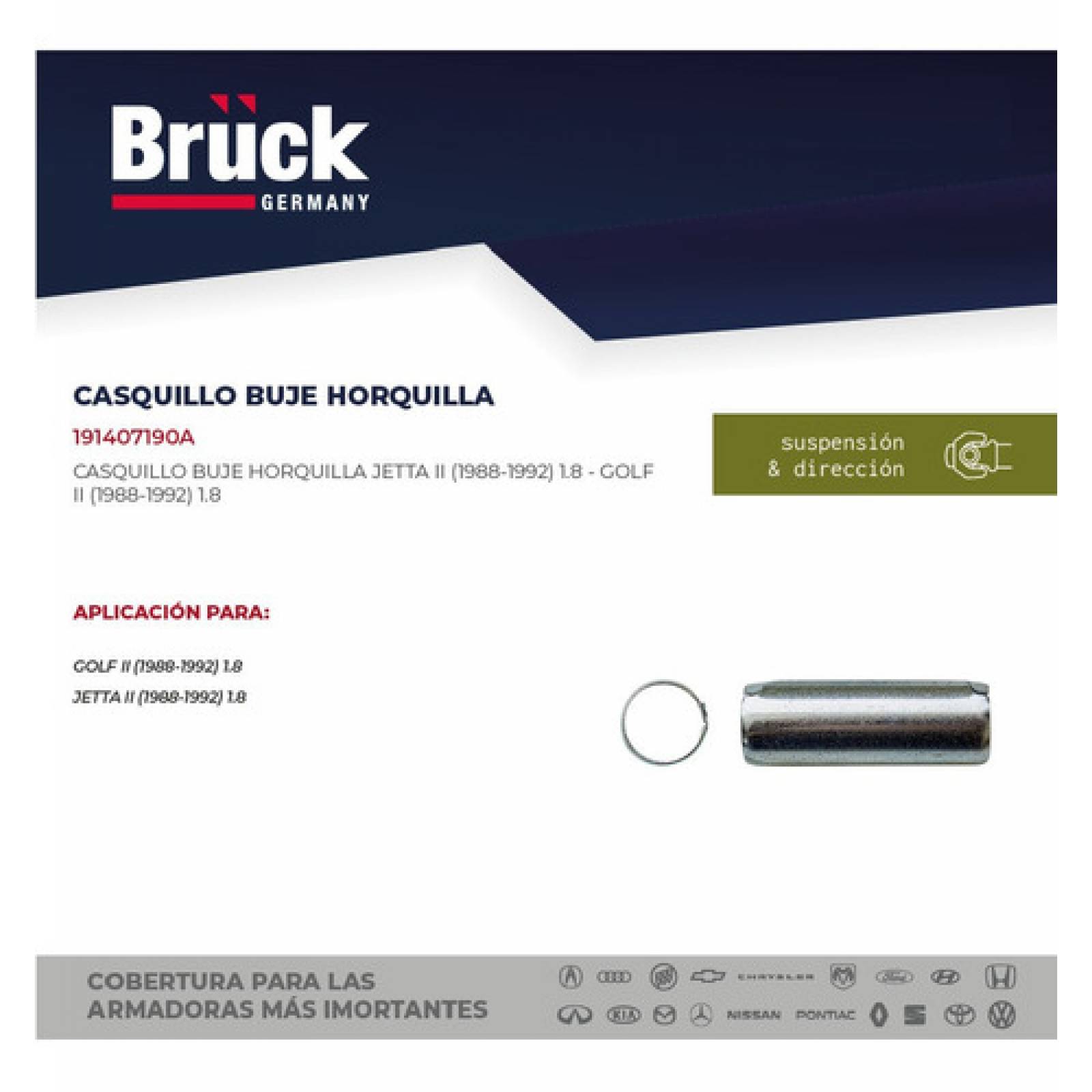 Casquillo Buje Redondo Jetta Golf A2 87 - 90 91 92 Horquilla