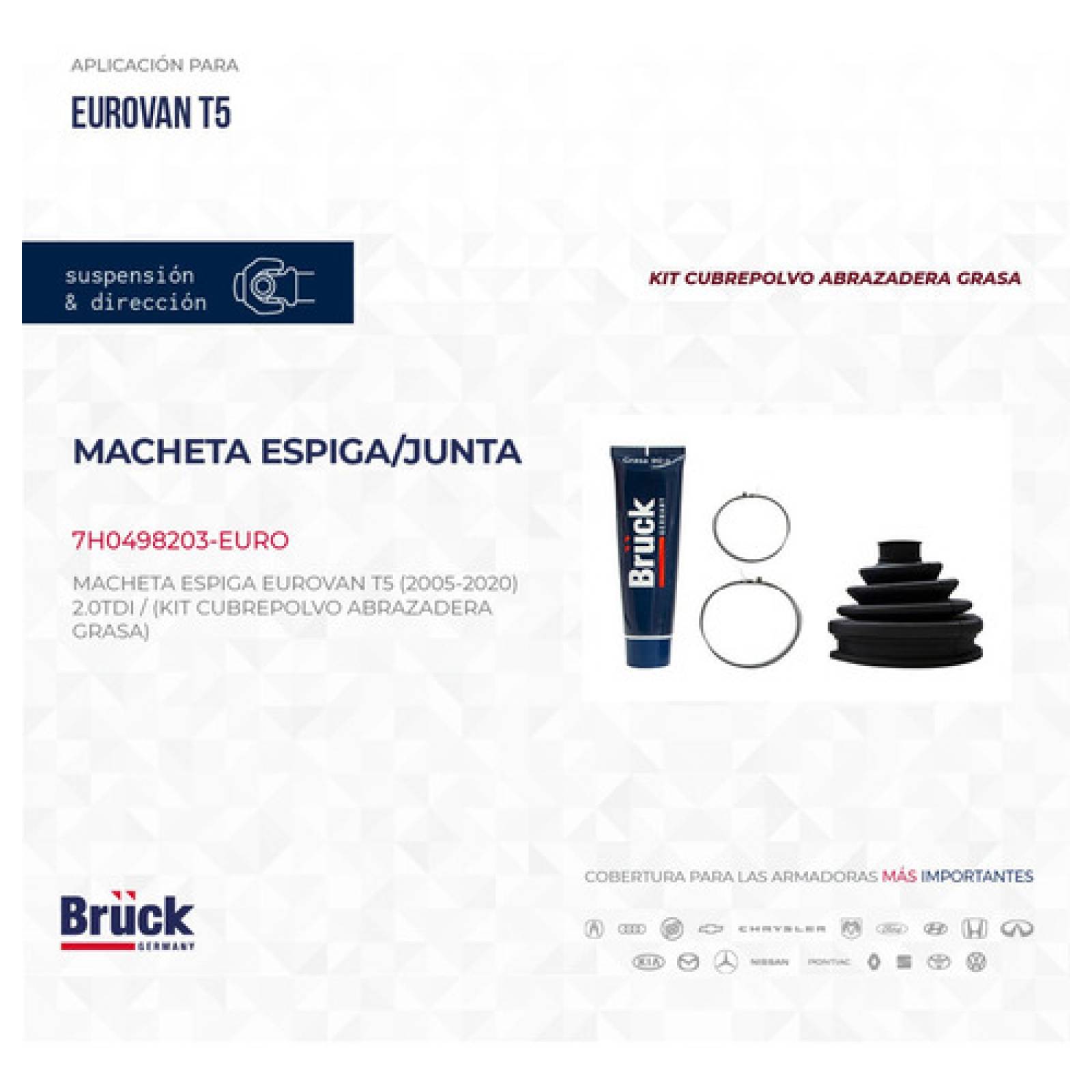 Kit Macheta Cubre Polvo Exterior Eurovan 05 - 18 1.9 Diesel
