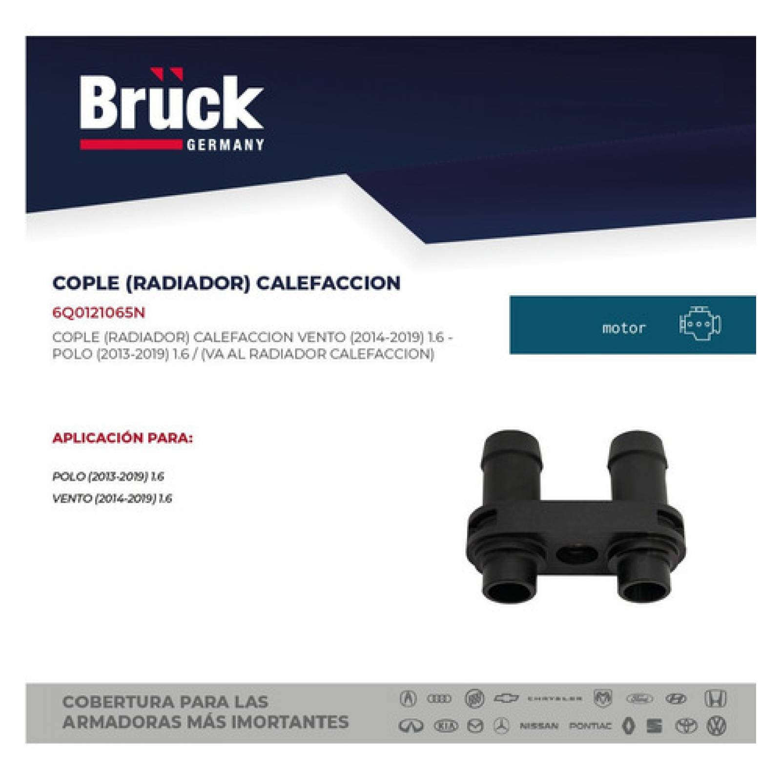 Cople Radiador Calefaccion Vw Vento 2015 1.6 16v 6q0121065n