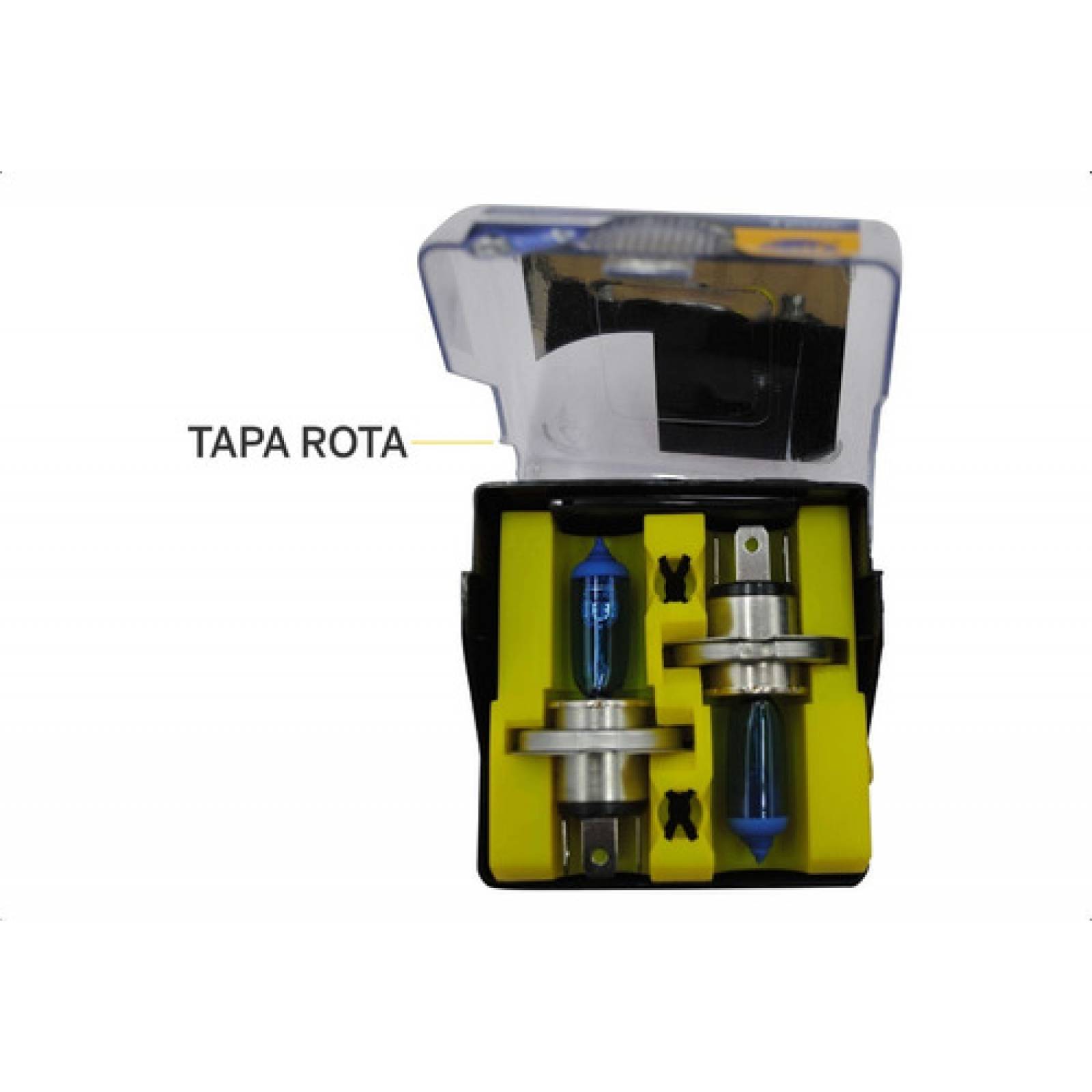 2 Focos H4 Luz Blanca Tipo Xenon 60-55w Hella Con Detalle