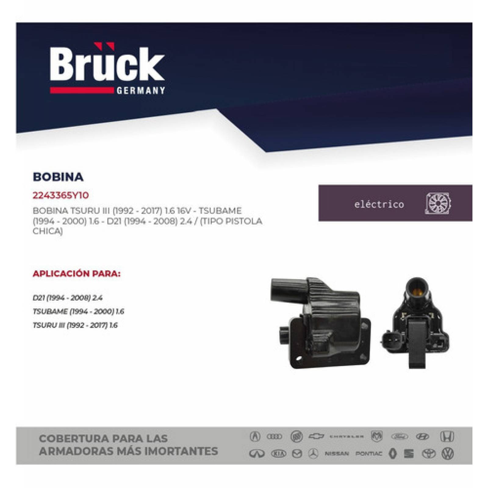 Bobina Nissan Tsuru I I I 1994-1996 16 Val, Pistola Chica