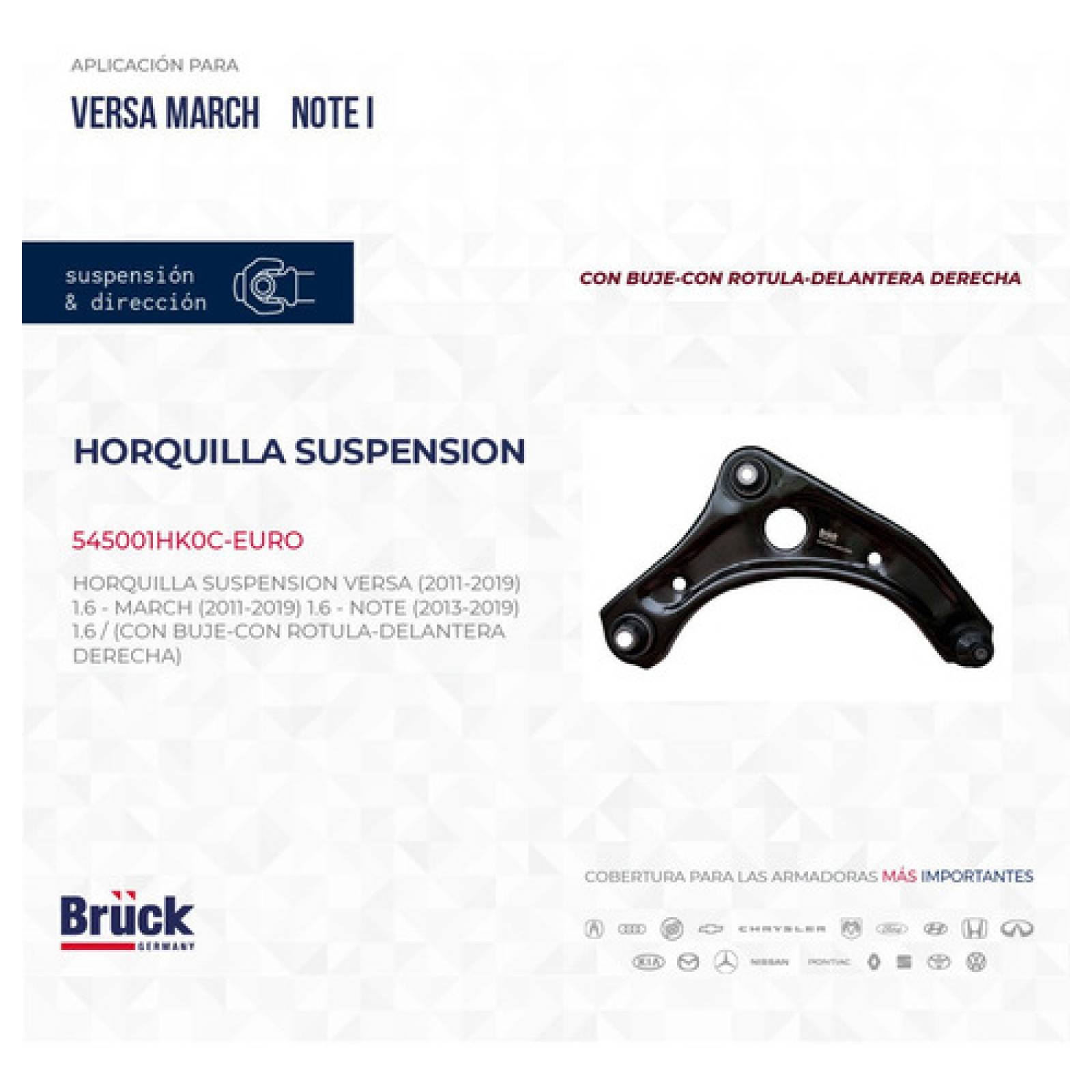 Horquilla Suspension Versa 2014 1.6 16v Del Der 545001hk0c