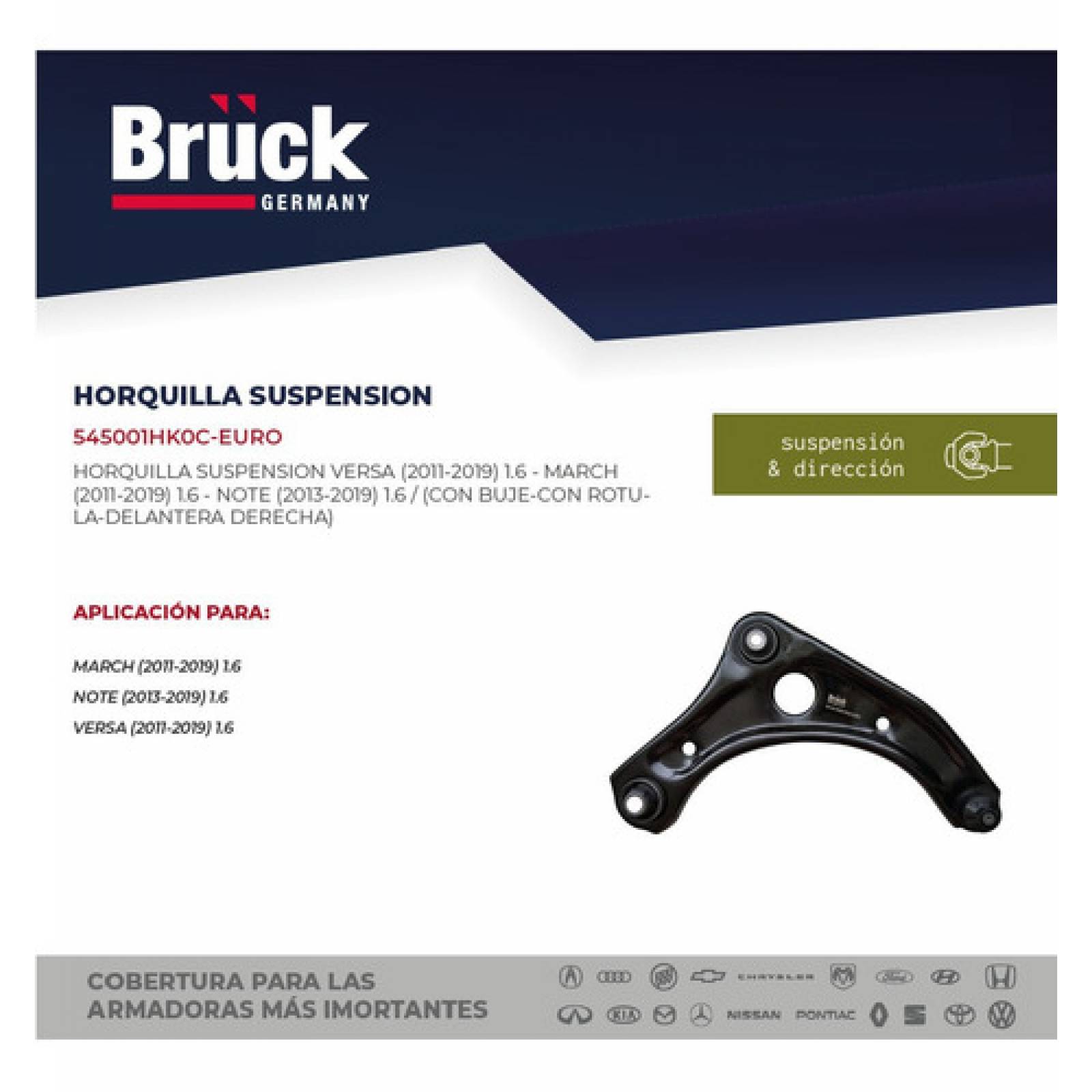 Horquilla Suspension Versa 2014 1.6 16v Del Der 545001hk0c