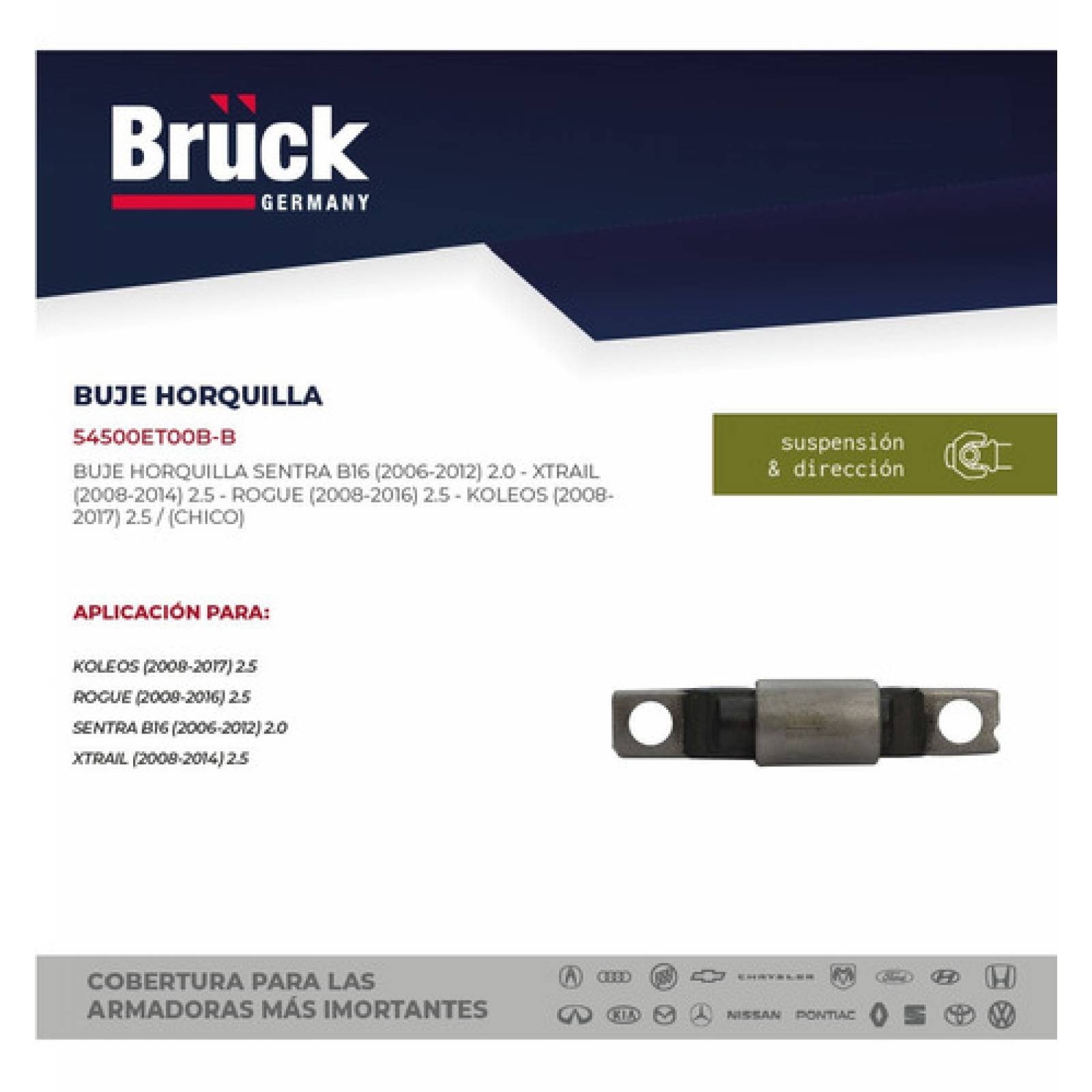 Buje De Horquilla Nissan Sentra B16 06-10 Chico Bruck 