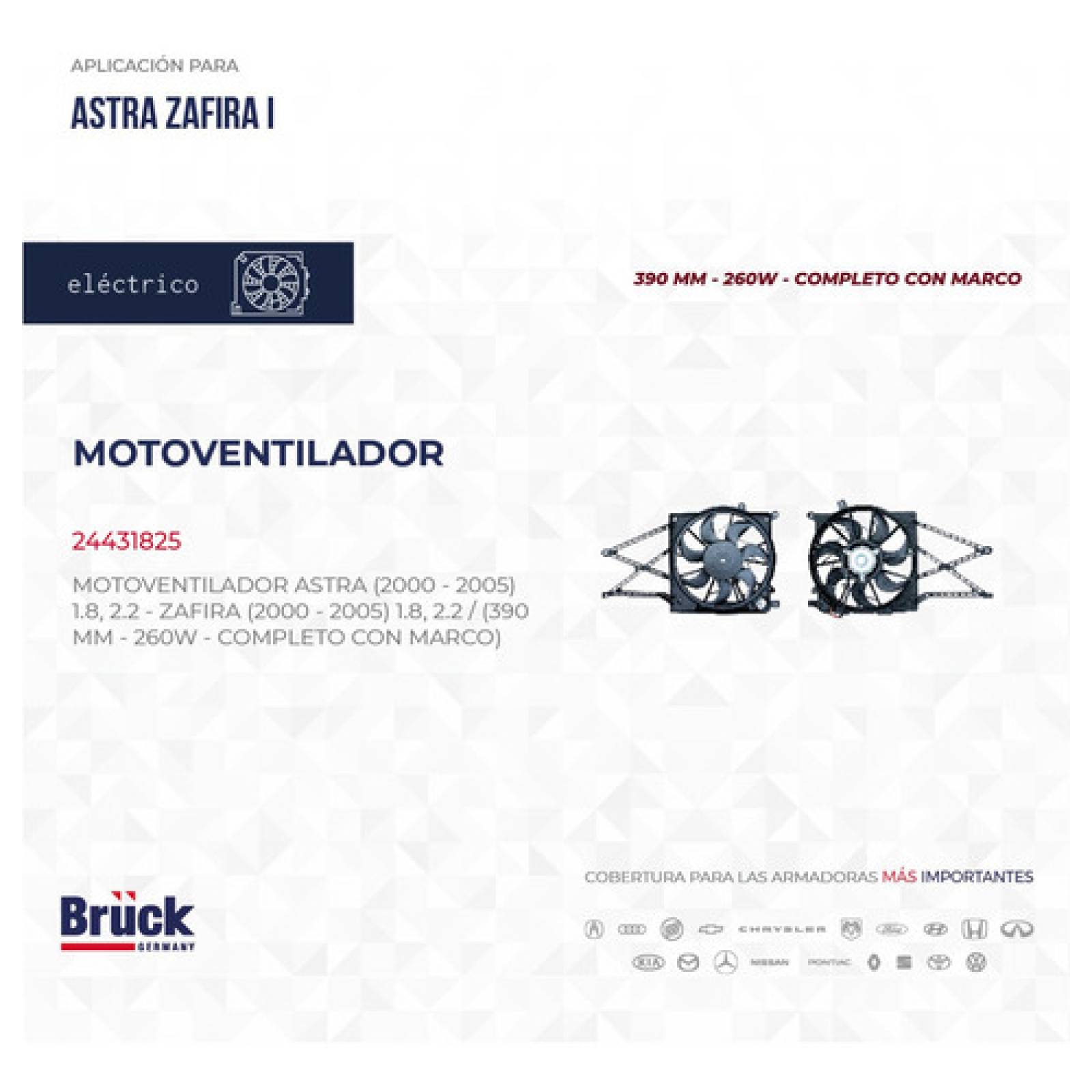 Motoventilador Chevrolet Astra Zafira Con Detalle