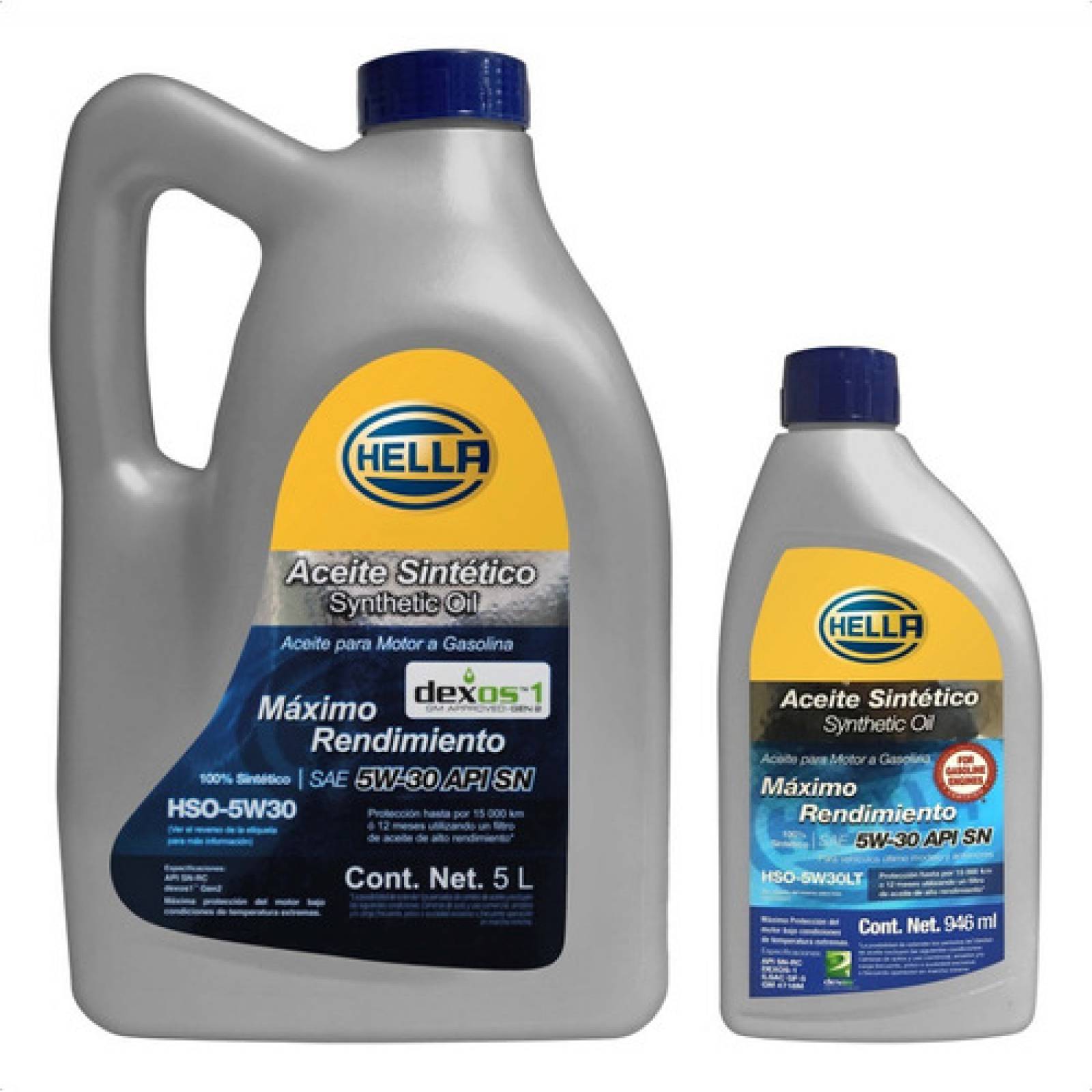 Aceite 5w30 100% Sintetico Hella 5.94 Lts Universal