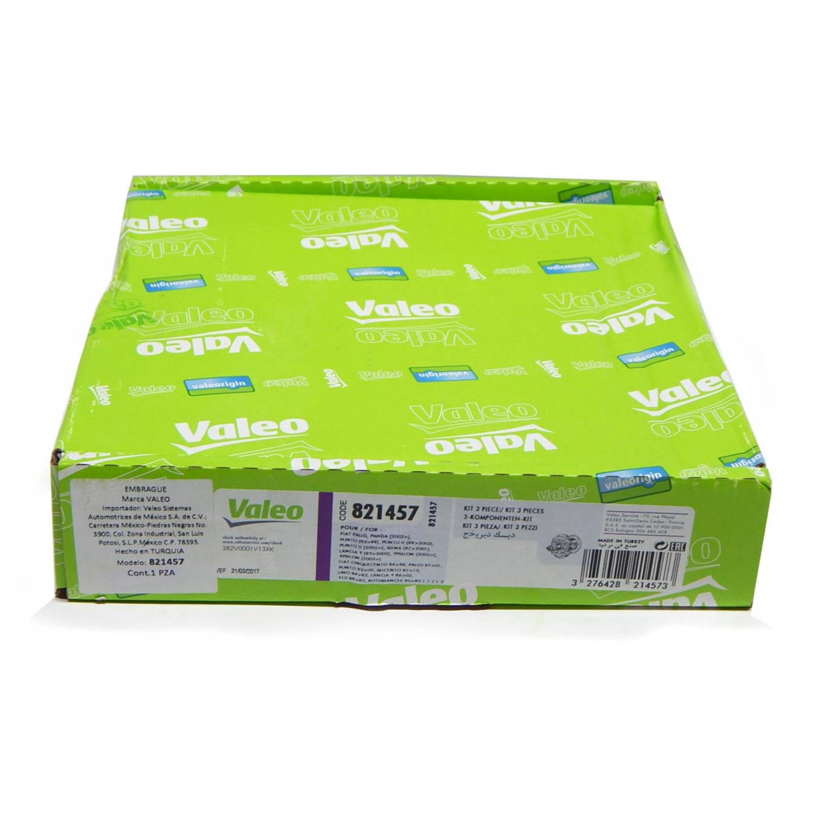 Kit Clutch Fiat Panda 03 - 08 09 10 11 12 1.1 1.2 Lts Valeo