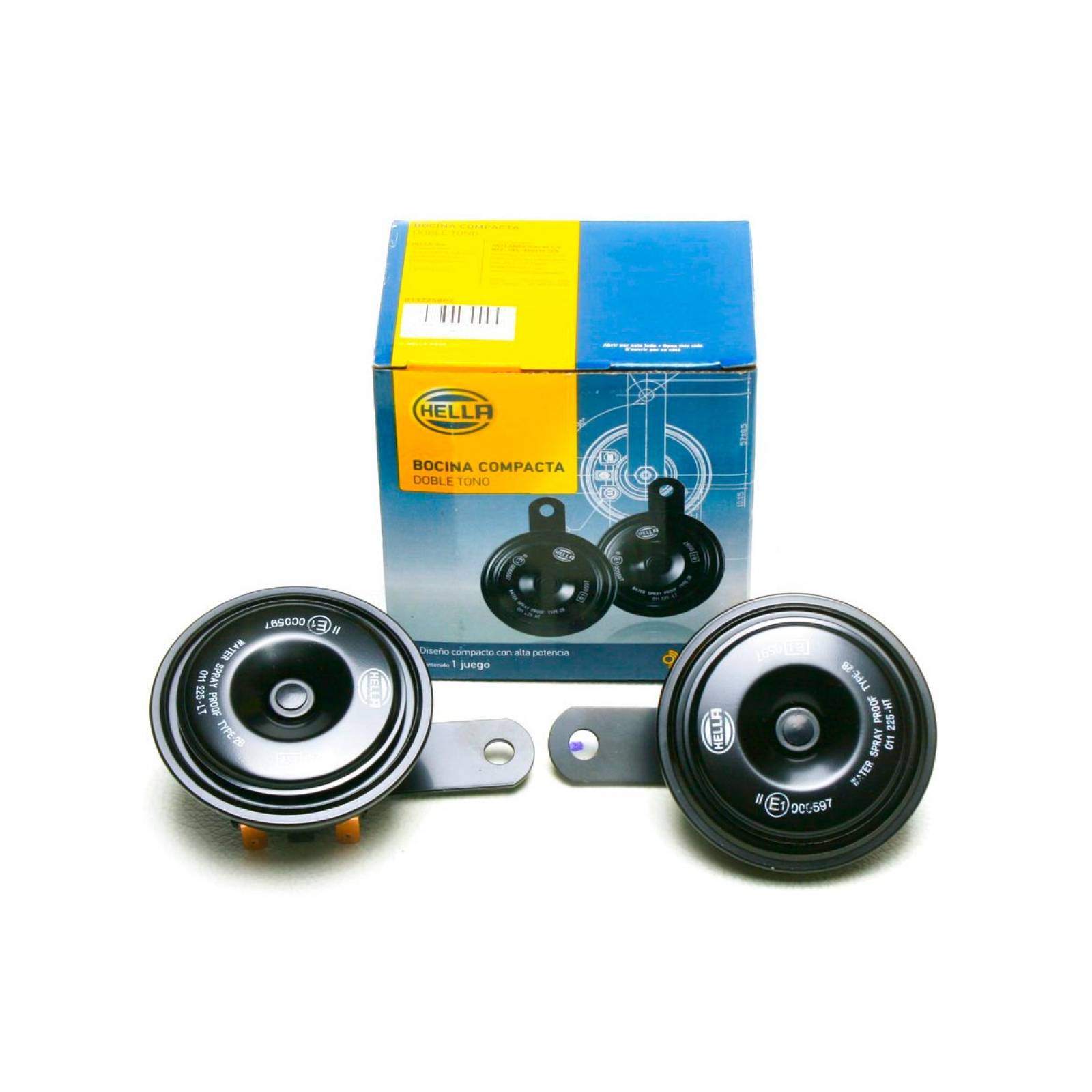Bocina Claxon Universal Mini Doble Tono Original Hella