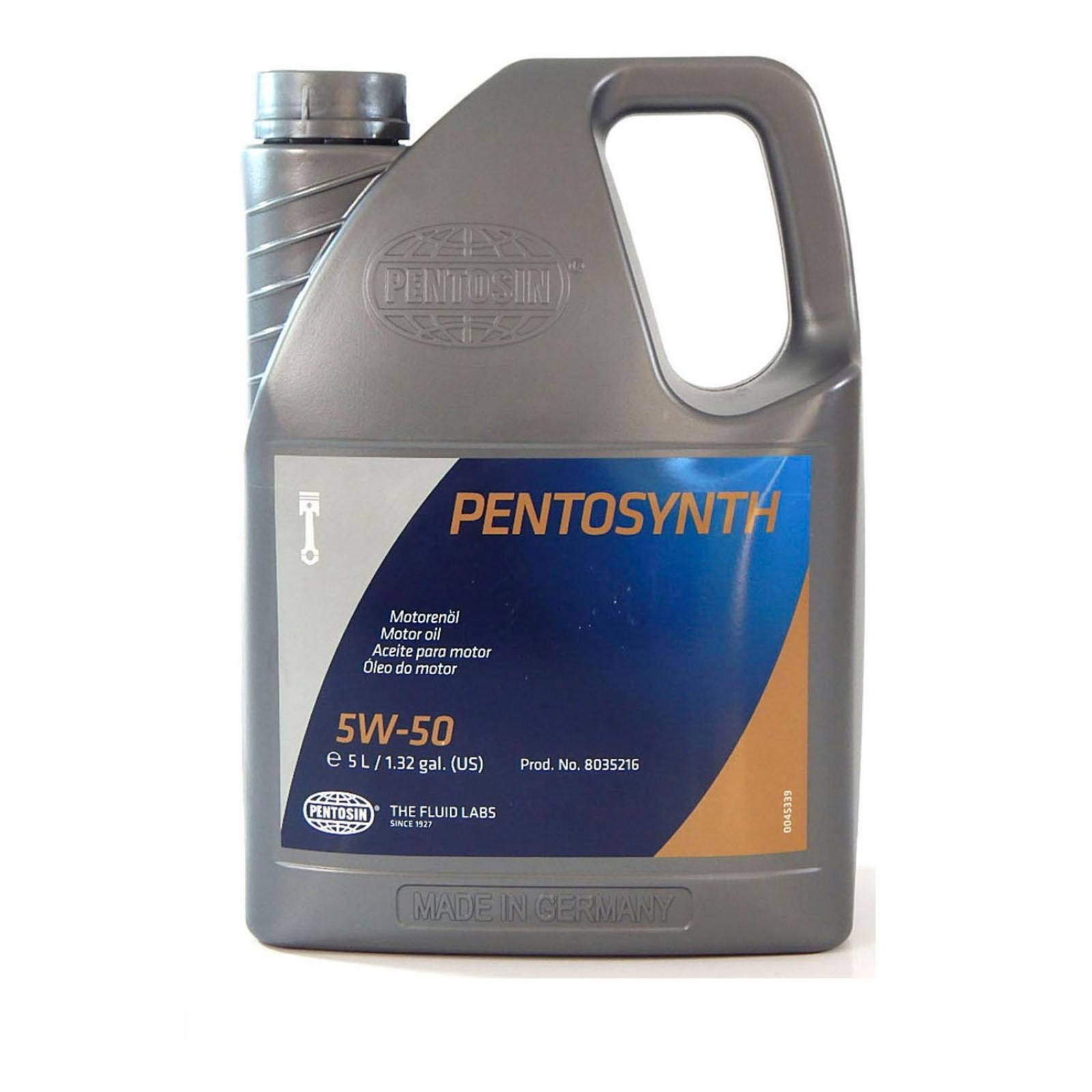 Aceite Motor 100% Sintético Alemán 5w-50 Pentosin 5 Lts