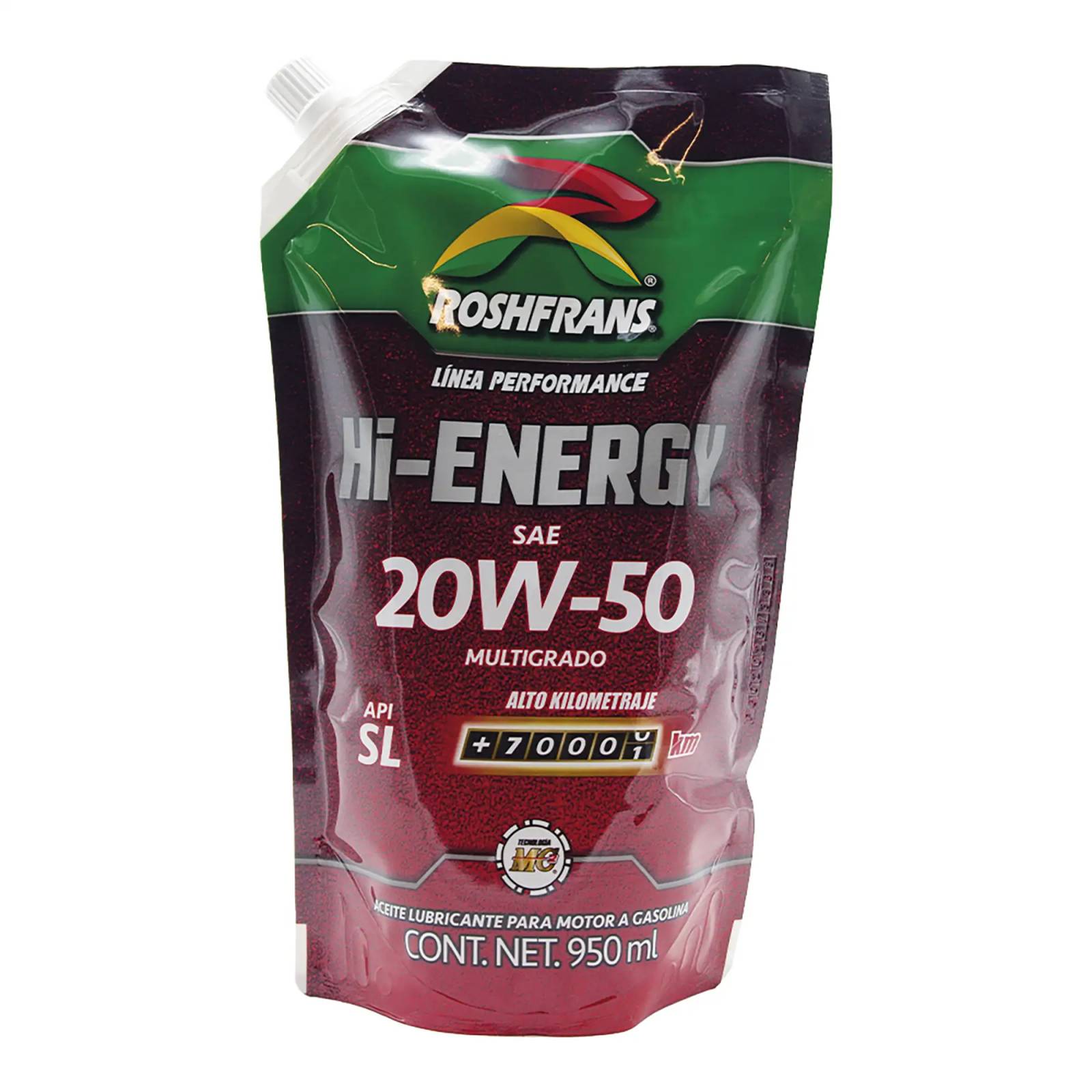 Aceite Motor Multigrado Roshfrans HI-ENERGY 20W-50, 950 ml