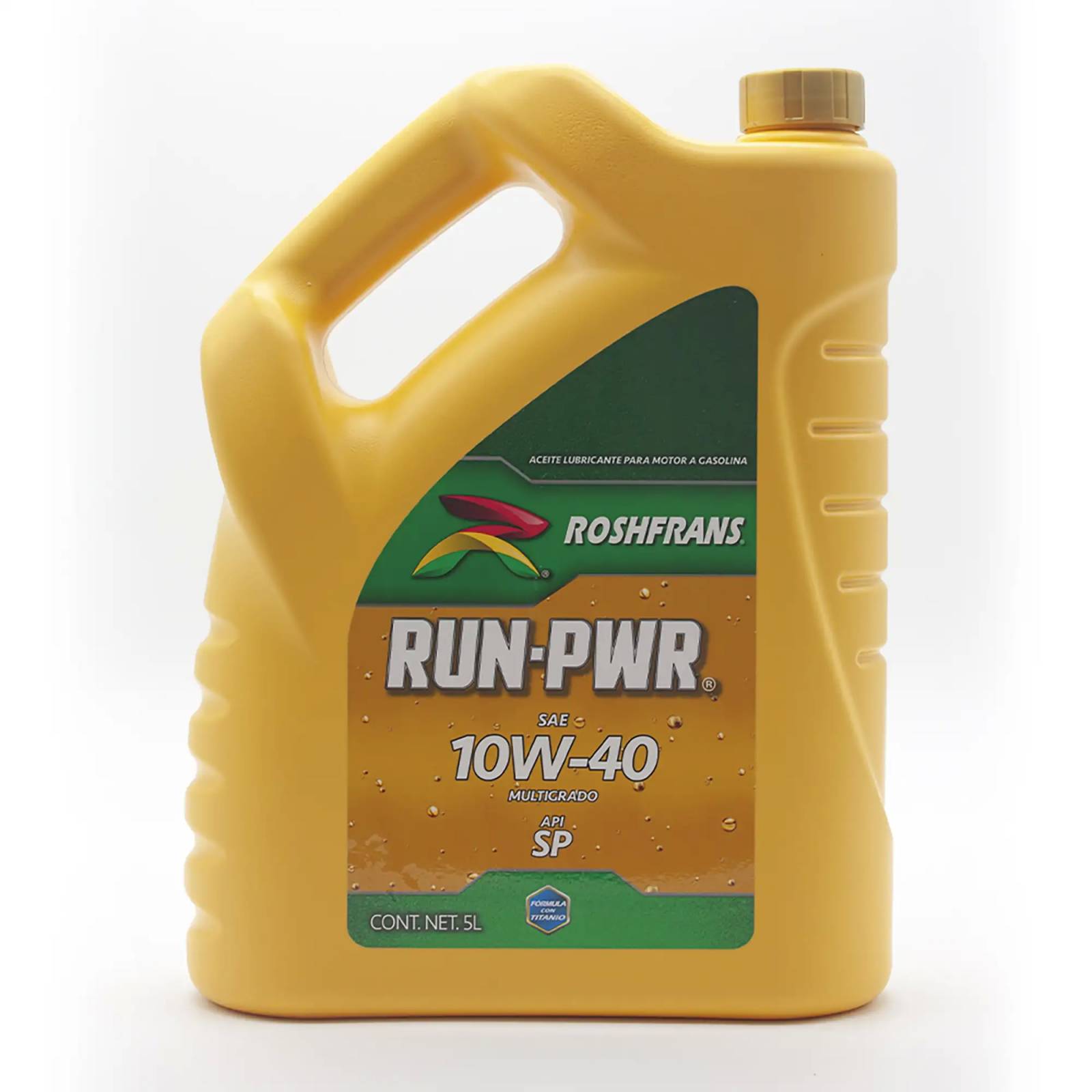 Aceite Motor Multigrado Roshfrans RUN-PWR 10W-40 SP, 5 L