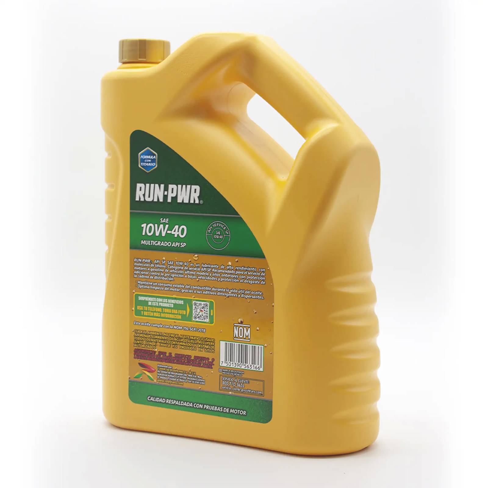 Aceite Motor Multigrado Roshfrans RUN-PWR 10W-40 SP, 5 L