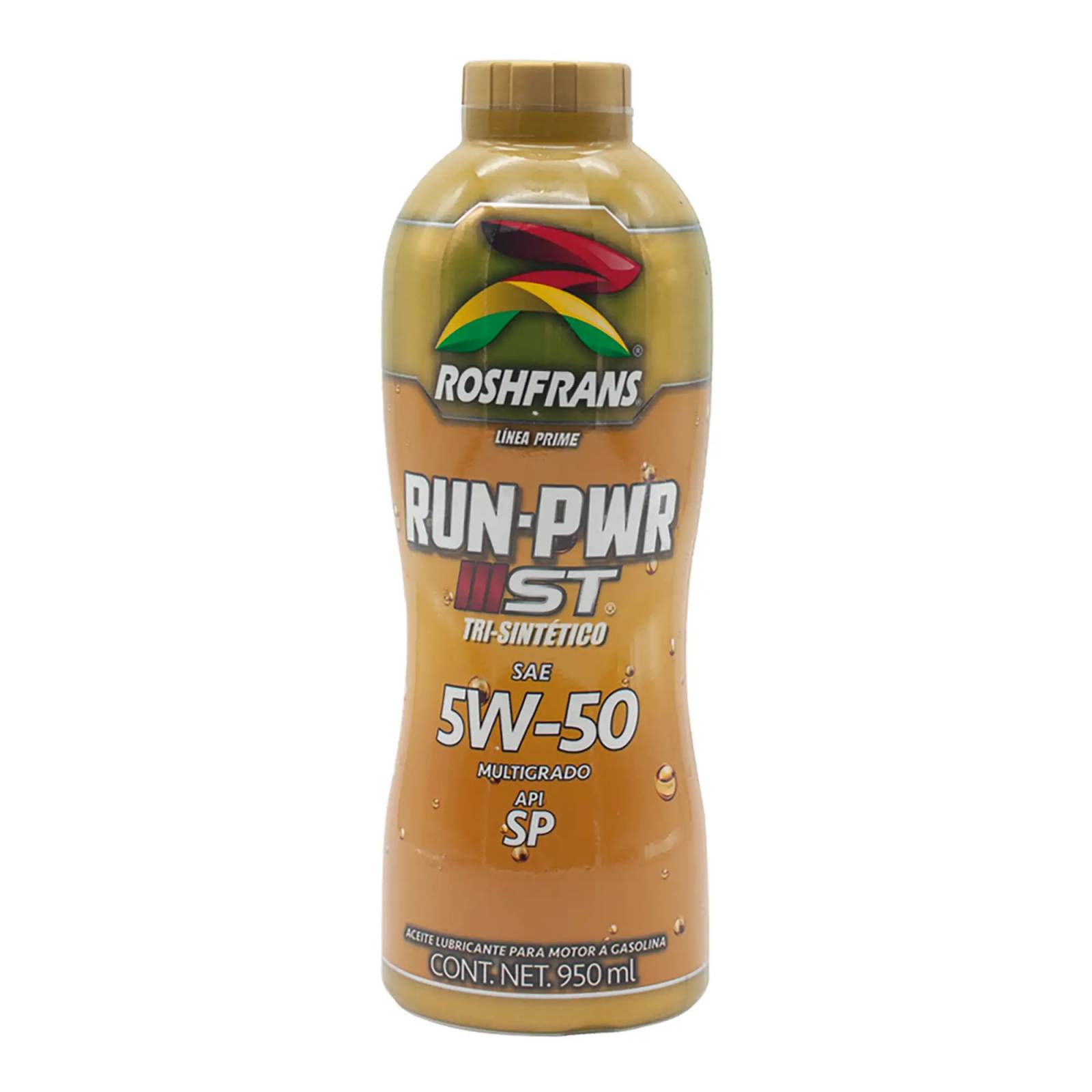 Aceite Motor Multigrado Roshfrans Tri-Sintético RUN-PWR 5W-50 SP, 950 ml