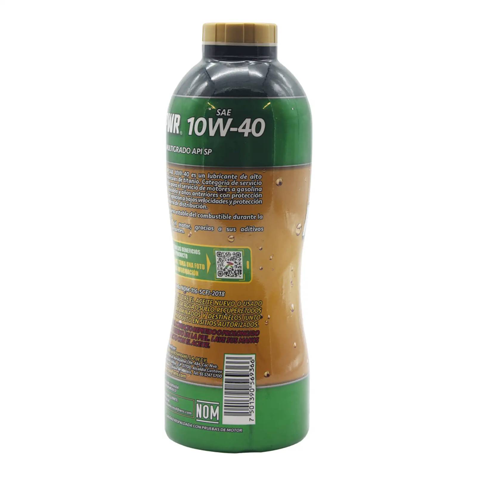 Aceite Motor Multigrado Roshfrans RUN-PWR 10W-40 SP, 950 ml