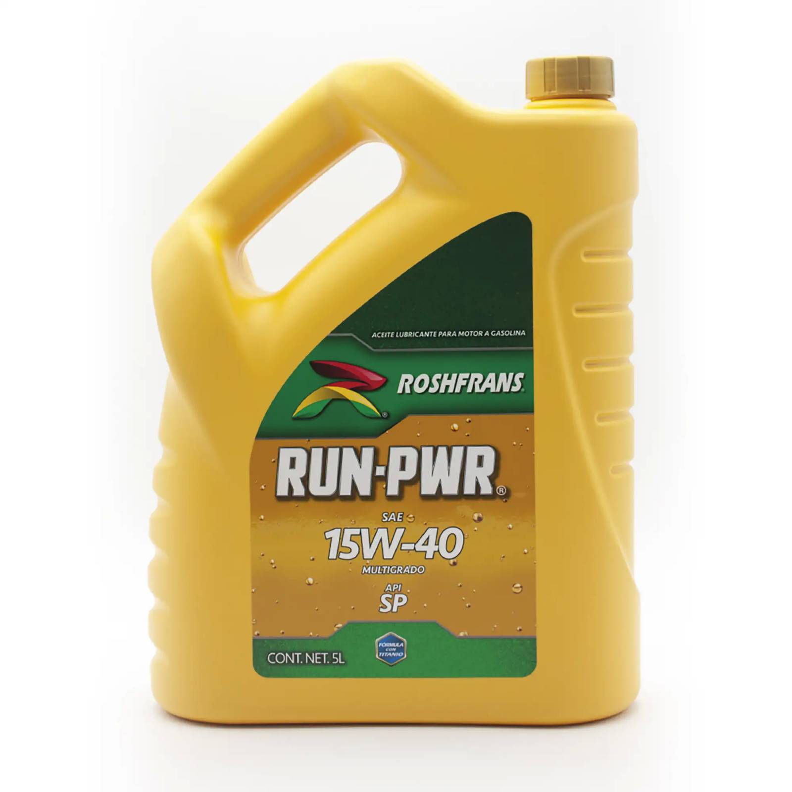 Aceite Motor Multigrado Roshfrans RUN-PWR 15W-40 SP, 5 L