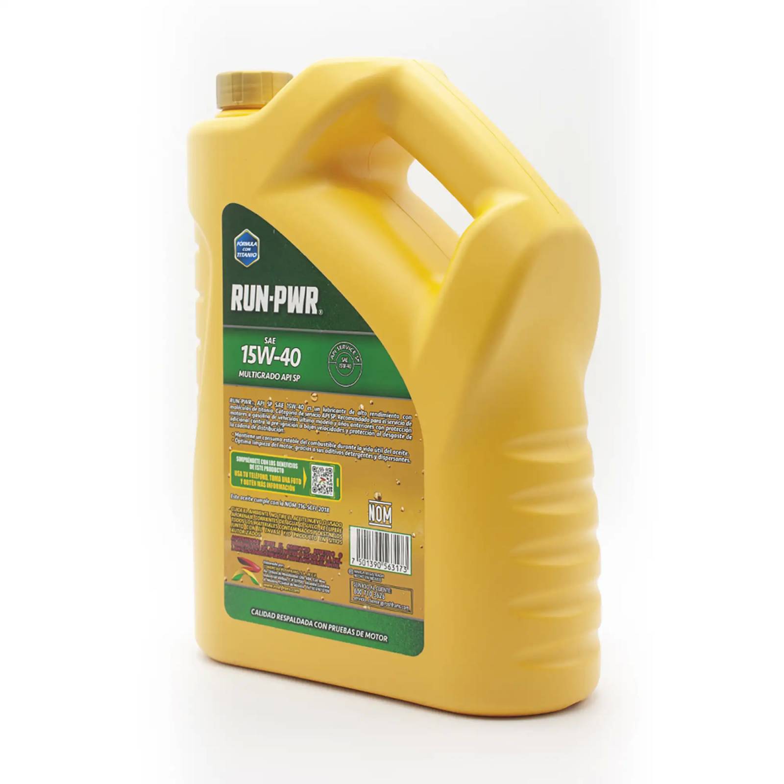 Aceite Motor Multigrado Roshfrans RUN-PWR 15W-40 SP, 5 L