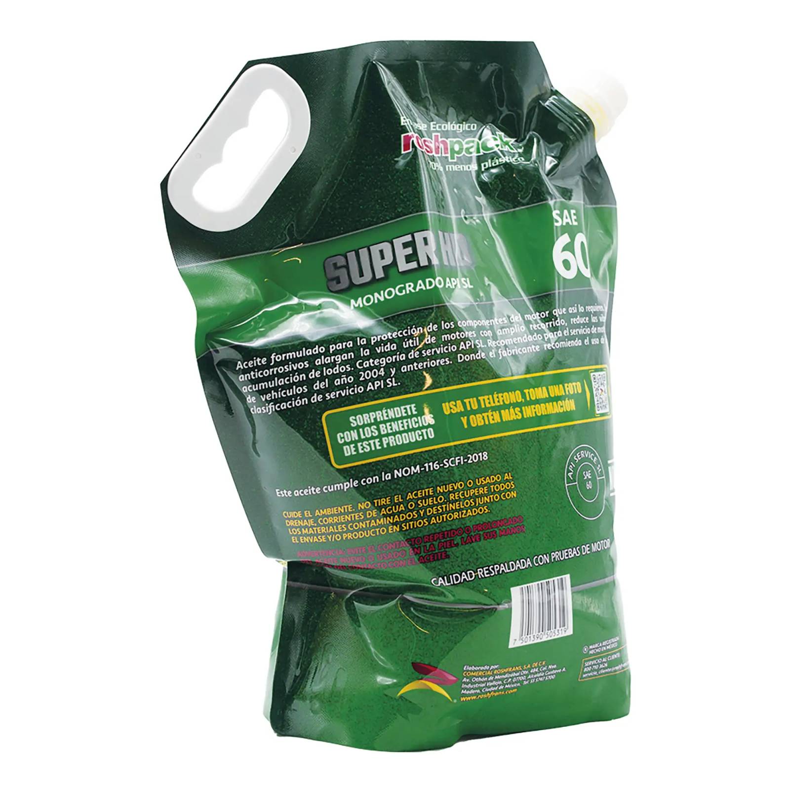 Aceite Motor Multigrado Roshfrans SUPER HD 60, 4 L