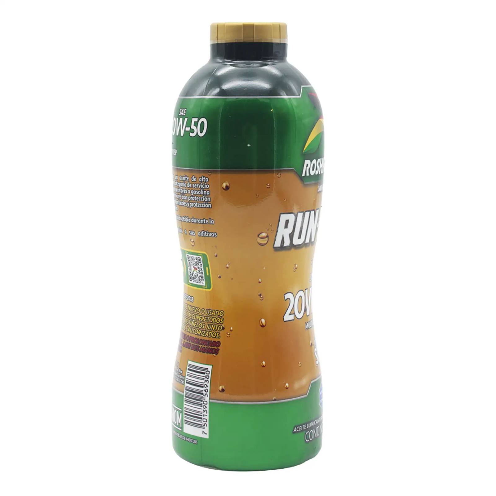 Aceite Motor Multigrado Roshfrans RUN-PWR 20W-50 SP, 950 ml