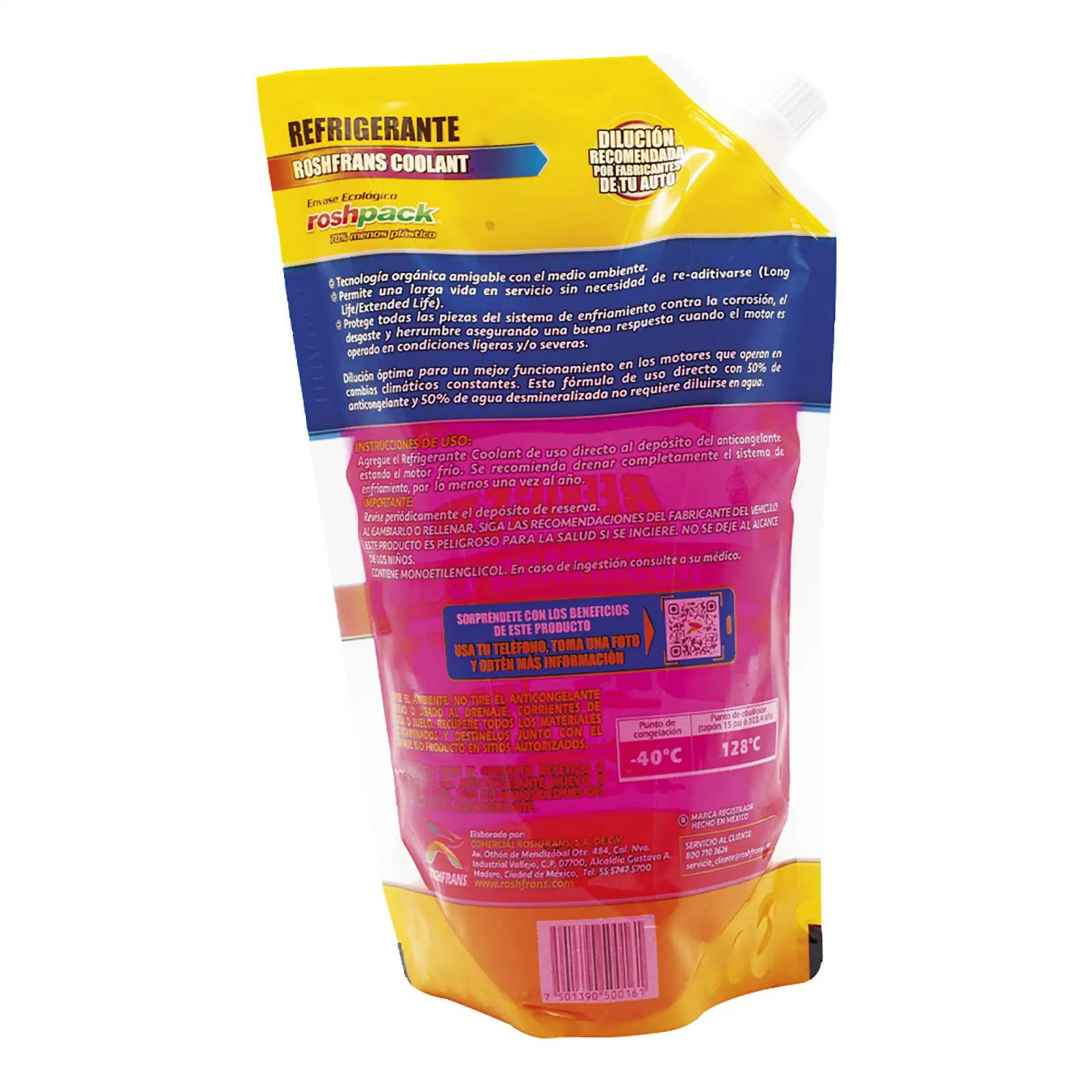 Anticongelante Roshfrans Coolant Listo para Usar, 950 ml