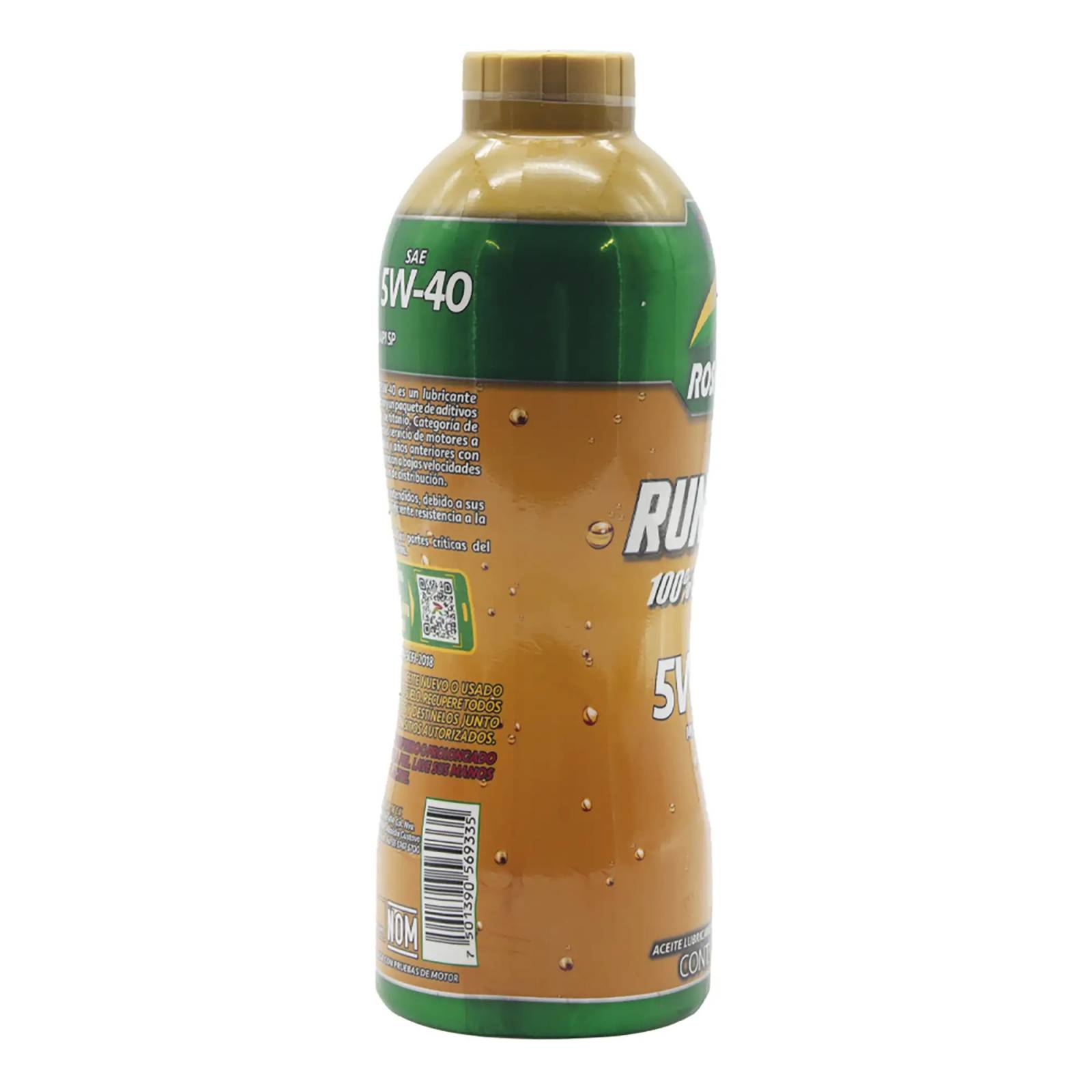 Aceite Motor Multigrado Roshfrans Sintético RUN-PWR 5W-40 SP, 950 ml