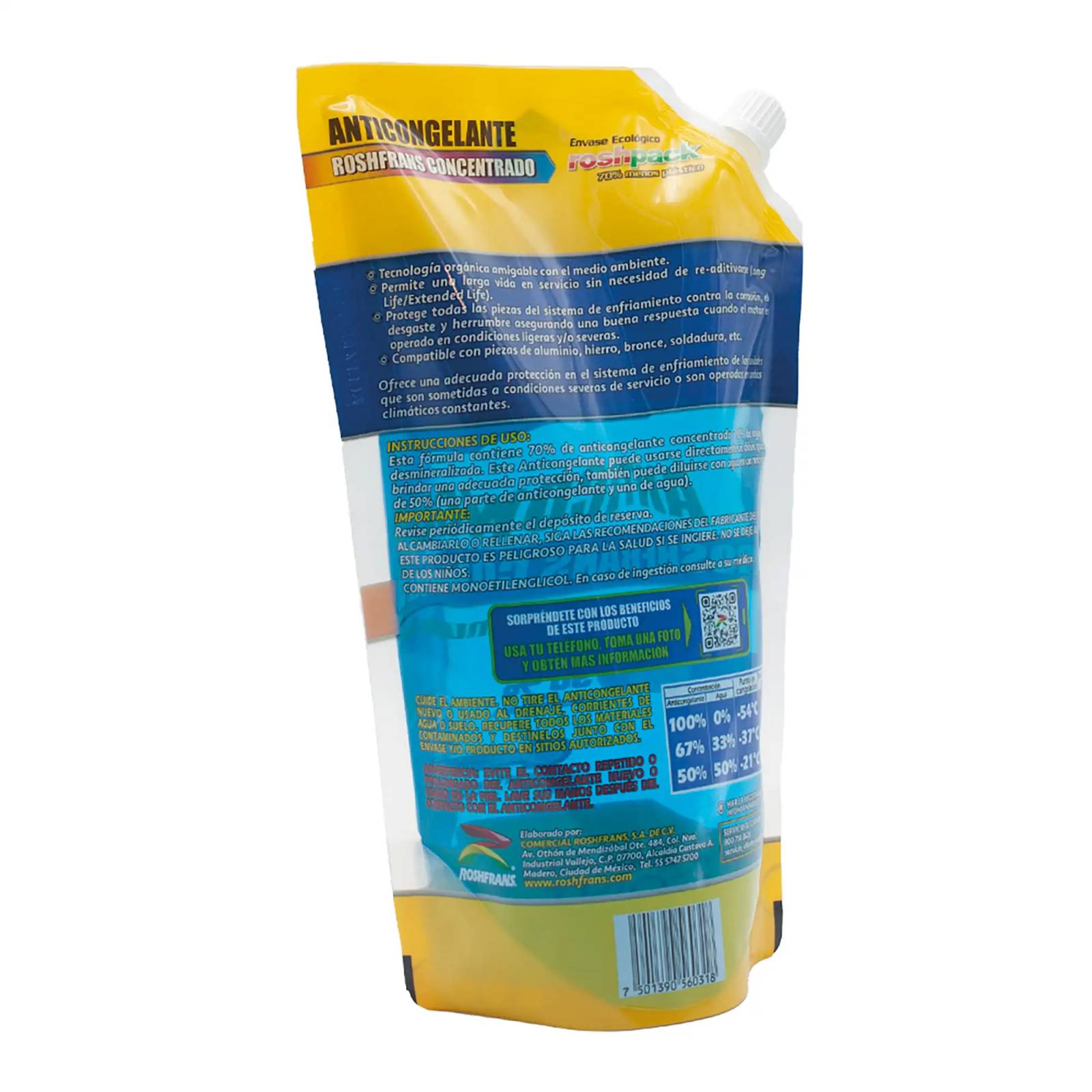 Anticongelante Concentrado Roshfrans, 950 ml