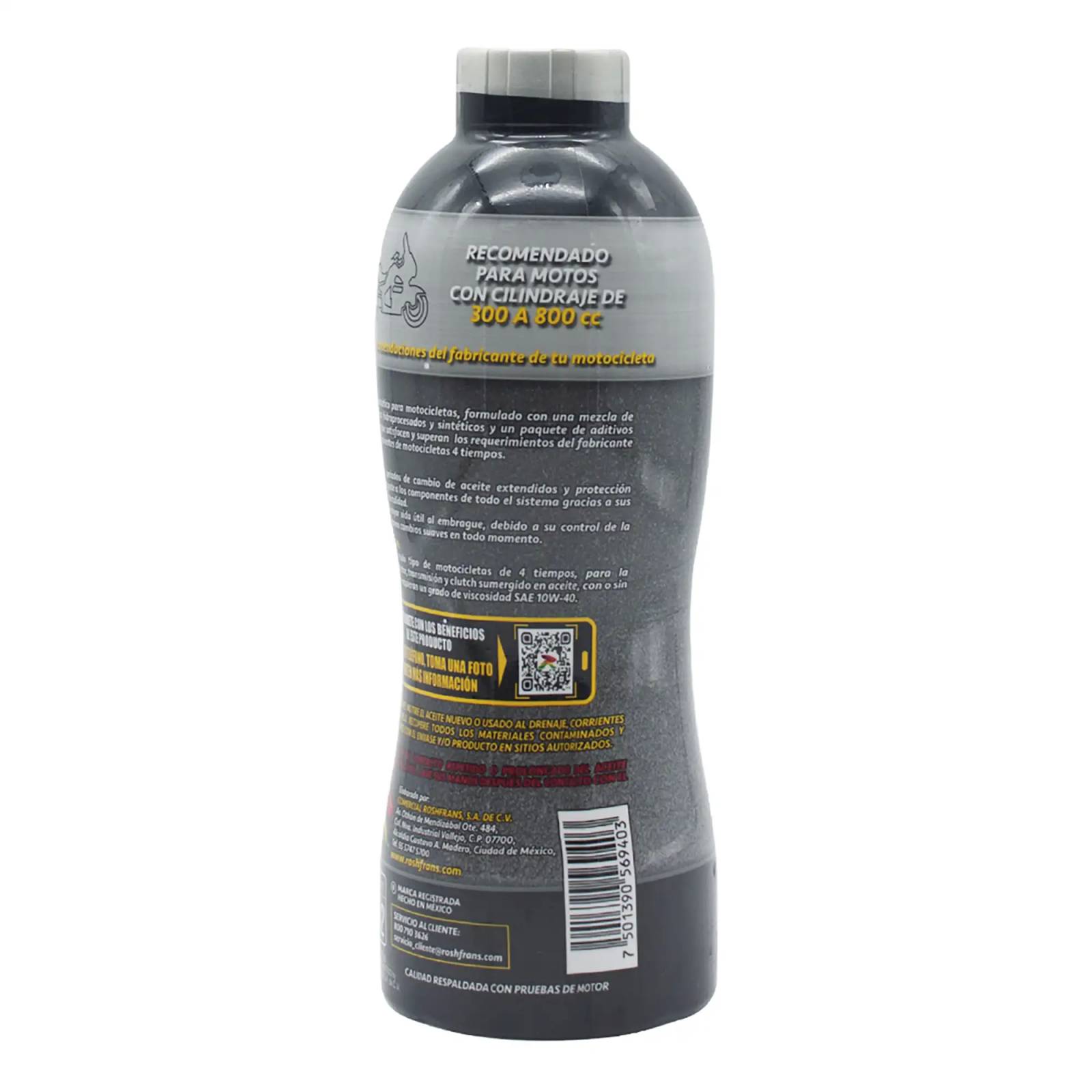 Aceite Motocicletas Roshfrans Motonic Semi-Sintético 4 Tiempos 10W-40, 950 ml