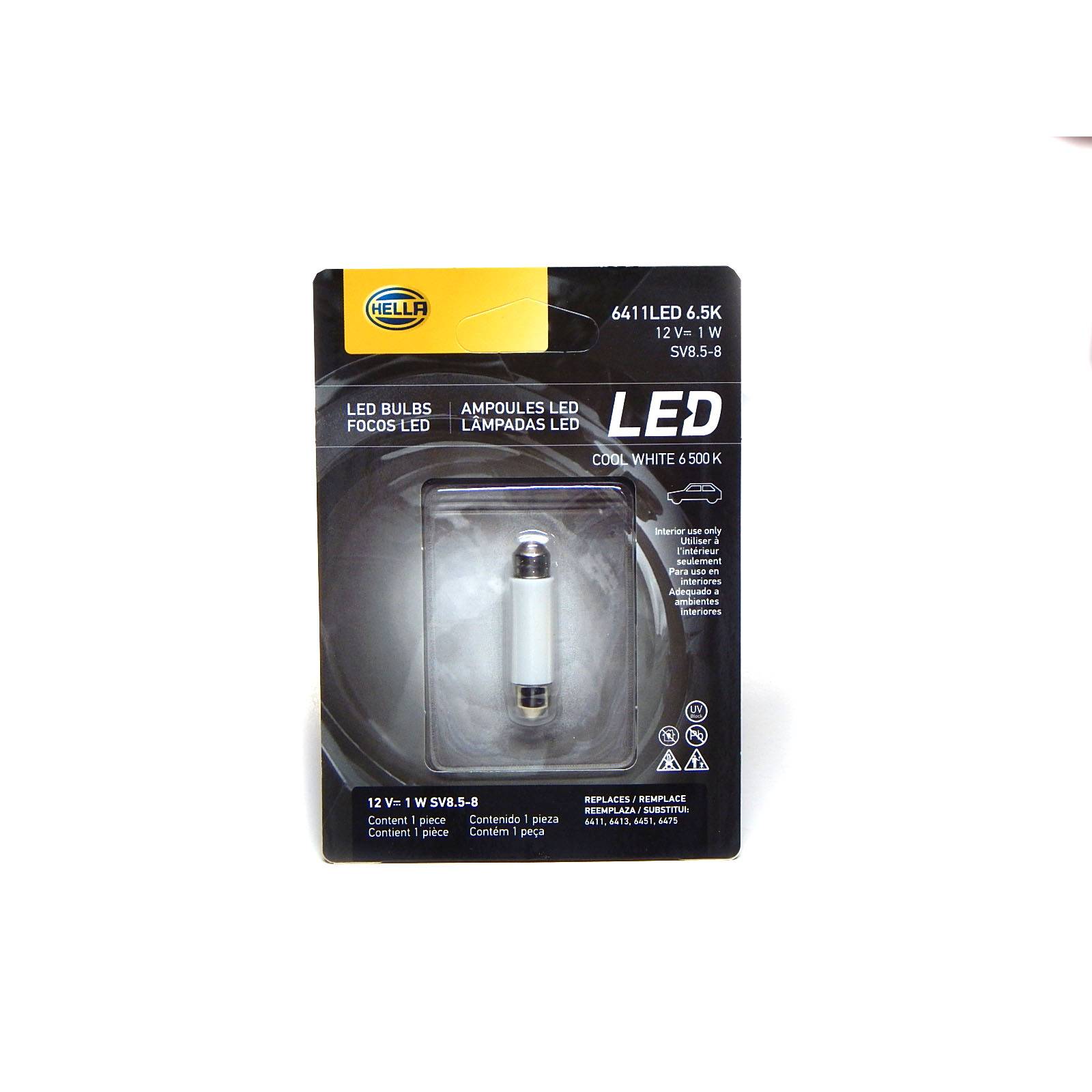 Foco Led 12v 1w 41mm Sv8.5-8 6,500k/tubu