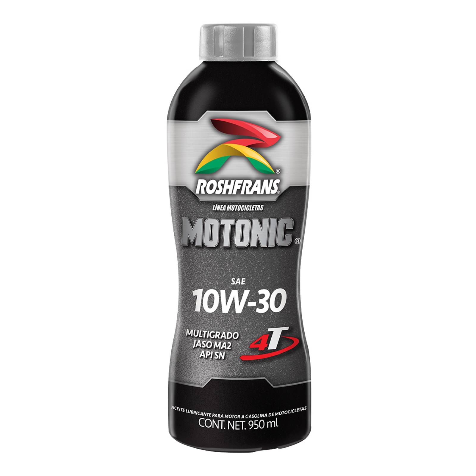 Aceite Motocicletas Multigrado Roshfrans Motonic 4 Tiempos 10W-30, 950 ml