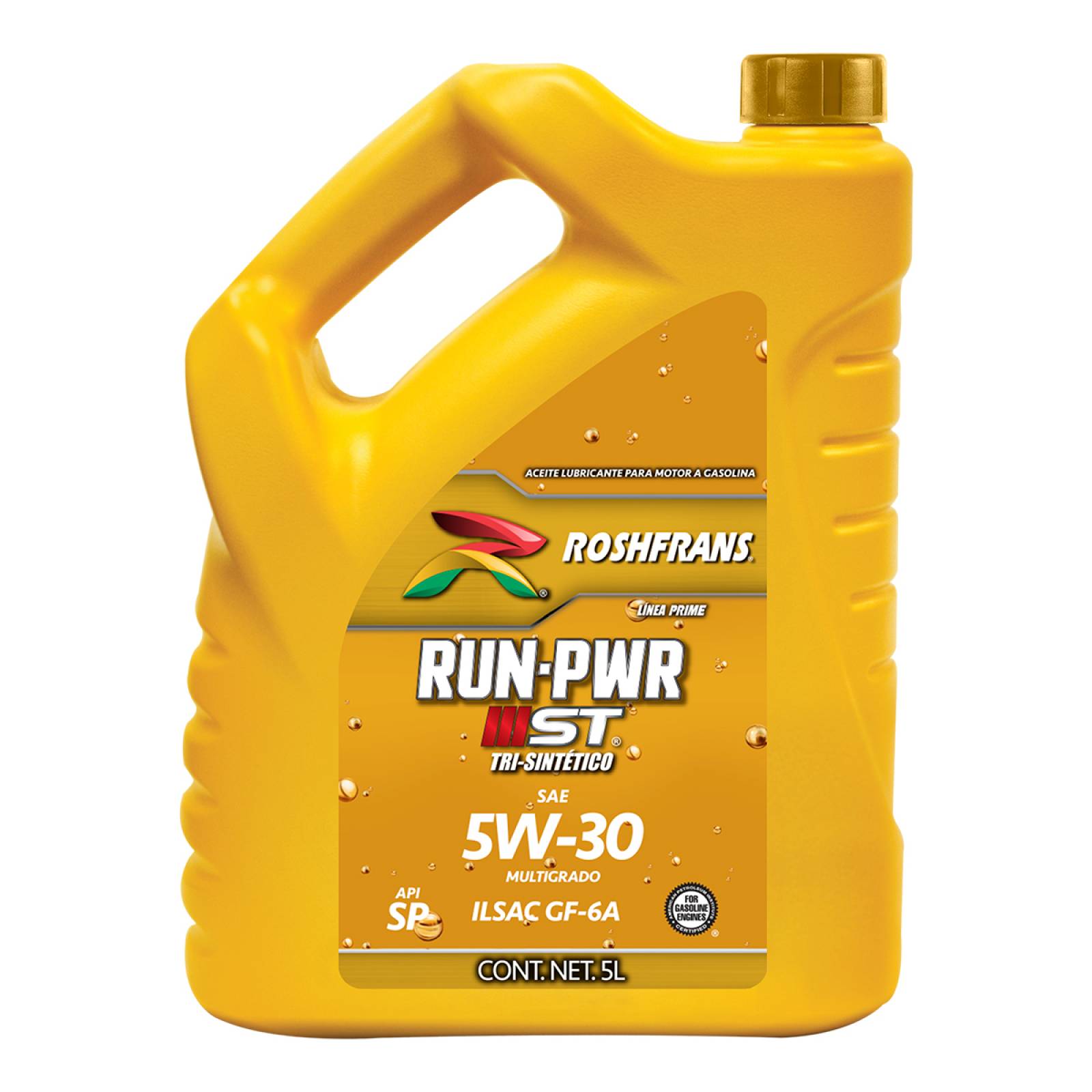 Aceite Motor Multigrado Roshfrans Tri-Sintético RUN-PWR 5W-30, 5 L